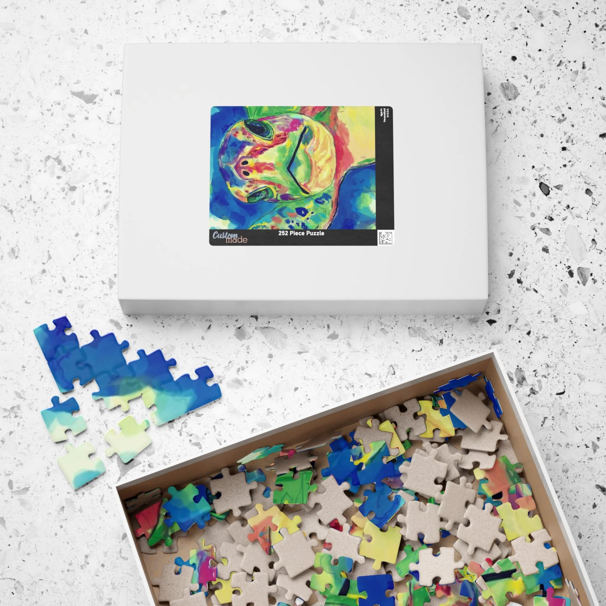 Rainbow Sea Turtle Jigsaw Puzzle 110 pieces