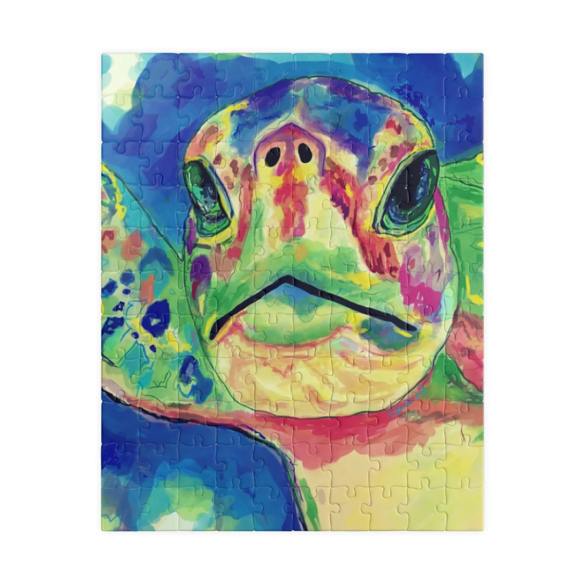 Rainbow Sea Turtle Jigsaw Puzzle 252 pieces