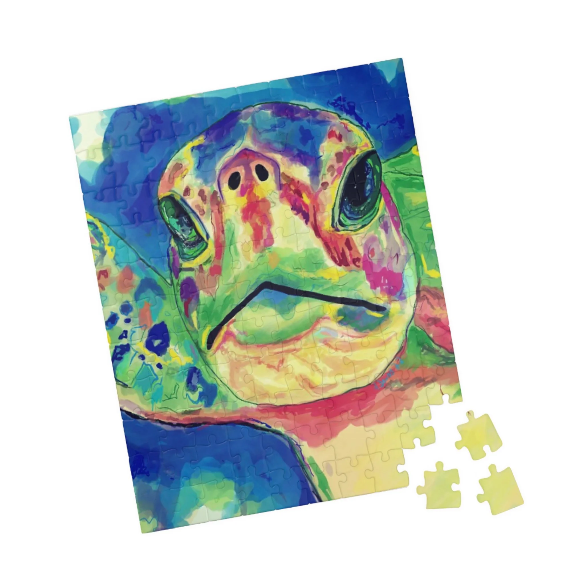 Rainbow Sea Turtle Jigsaw Puzzle 252 pieces