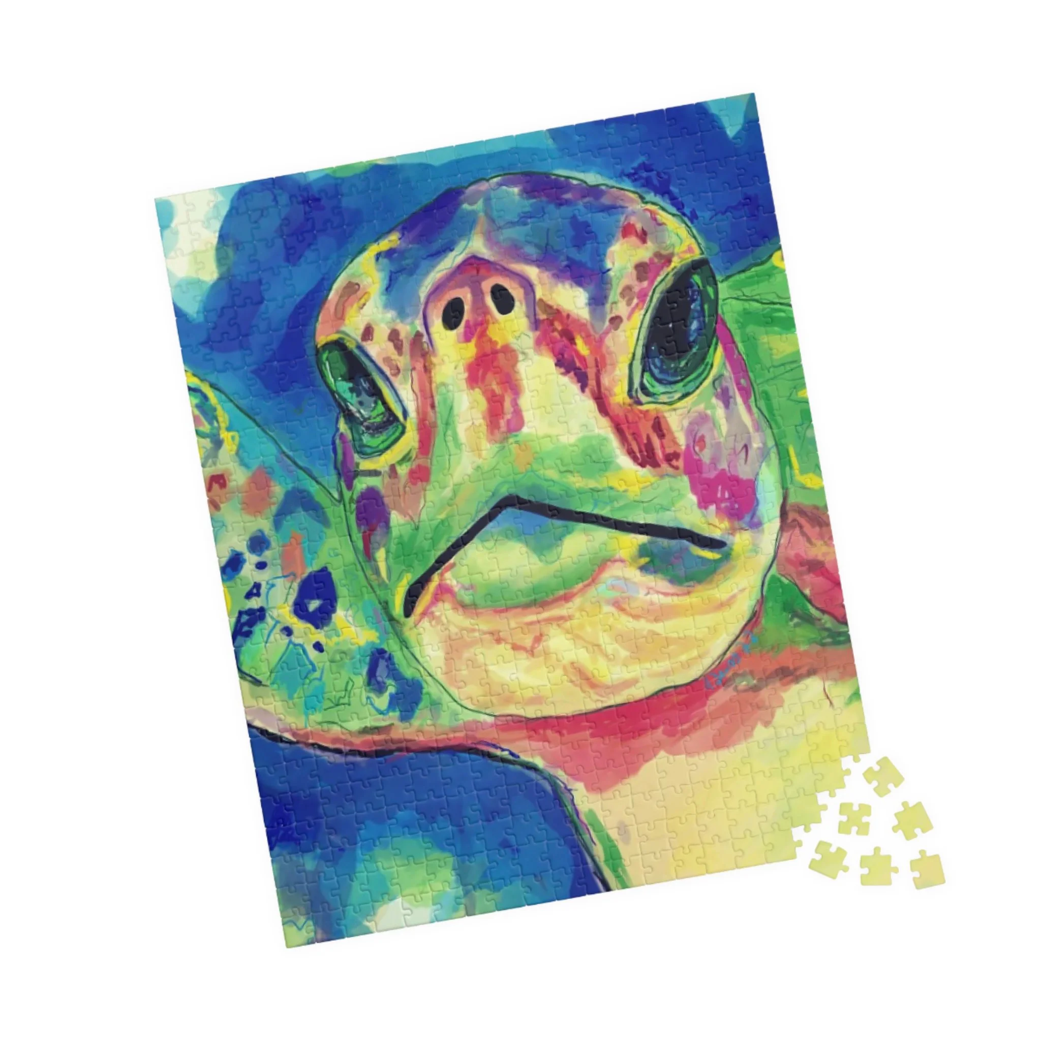 Rainbow Sea Turtle Jigsaw Puzzle 520 pieces