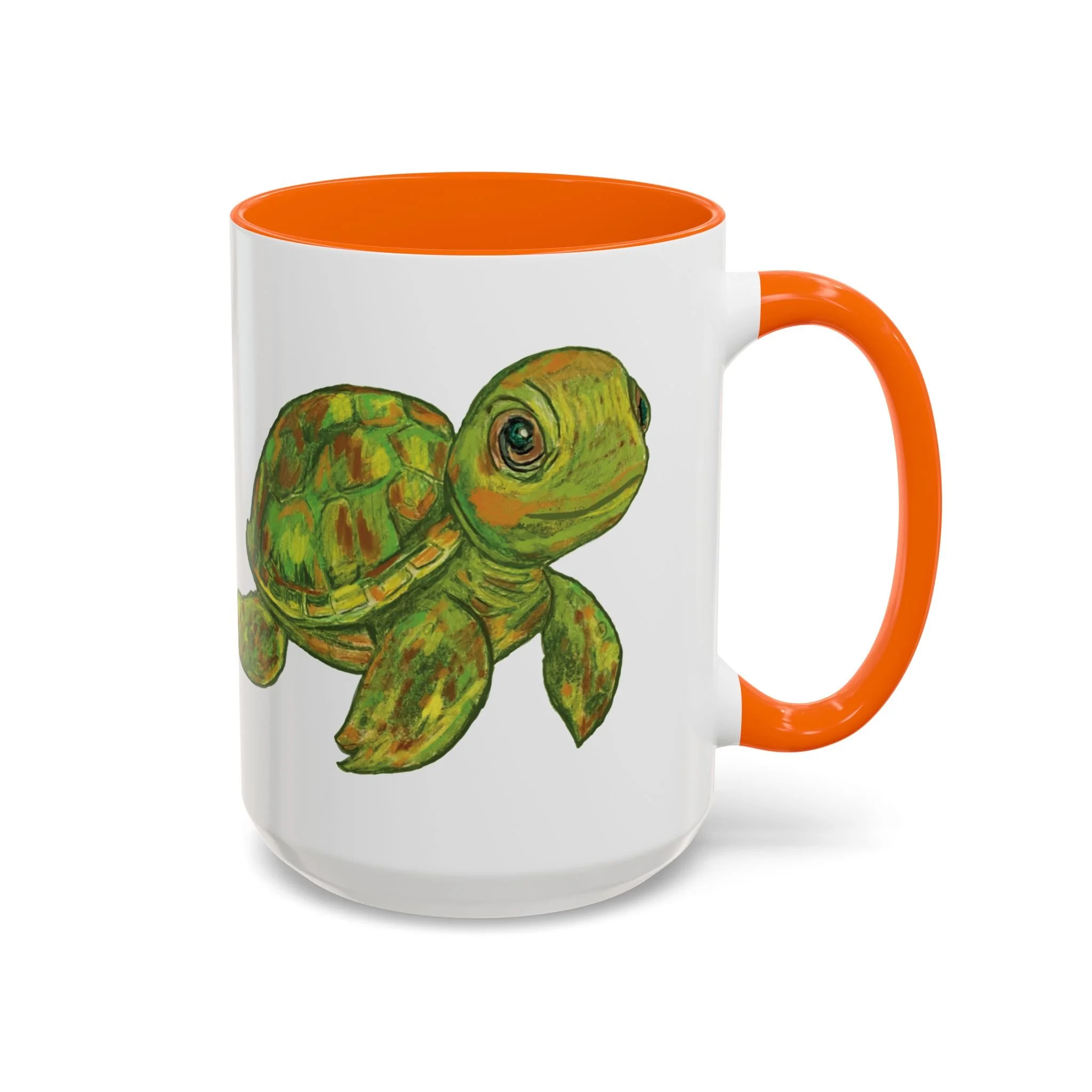Shelly Sea Turtle Two Tone Ceramic Coffee Mugs