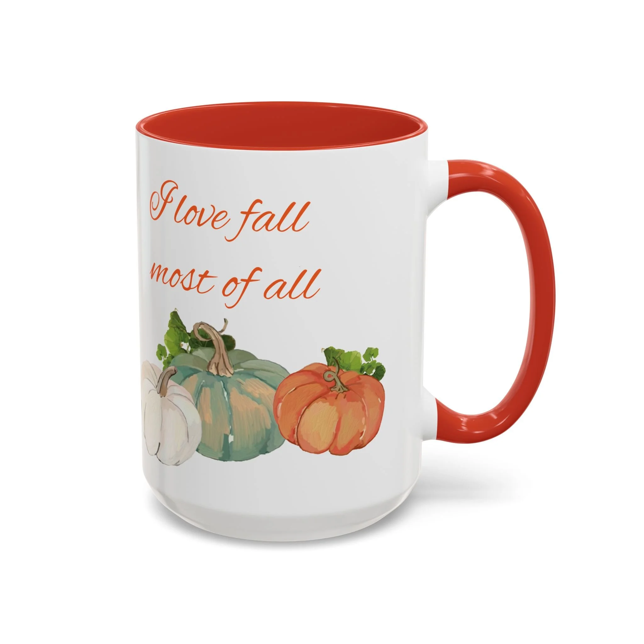 Fall Harvest Two Tone Ceramic Coffee Mugs