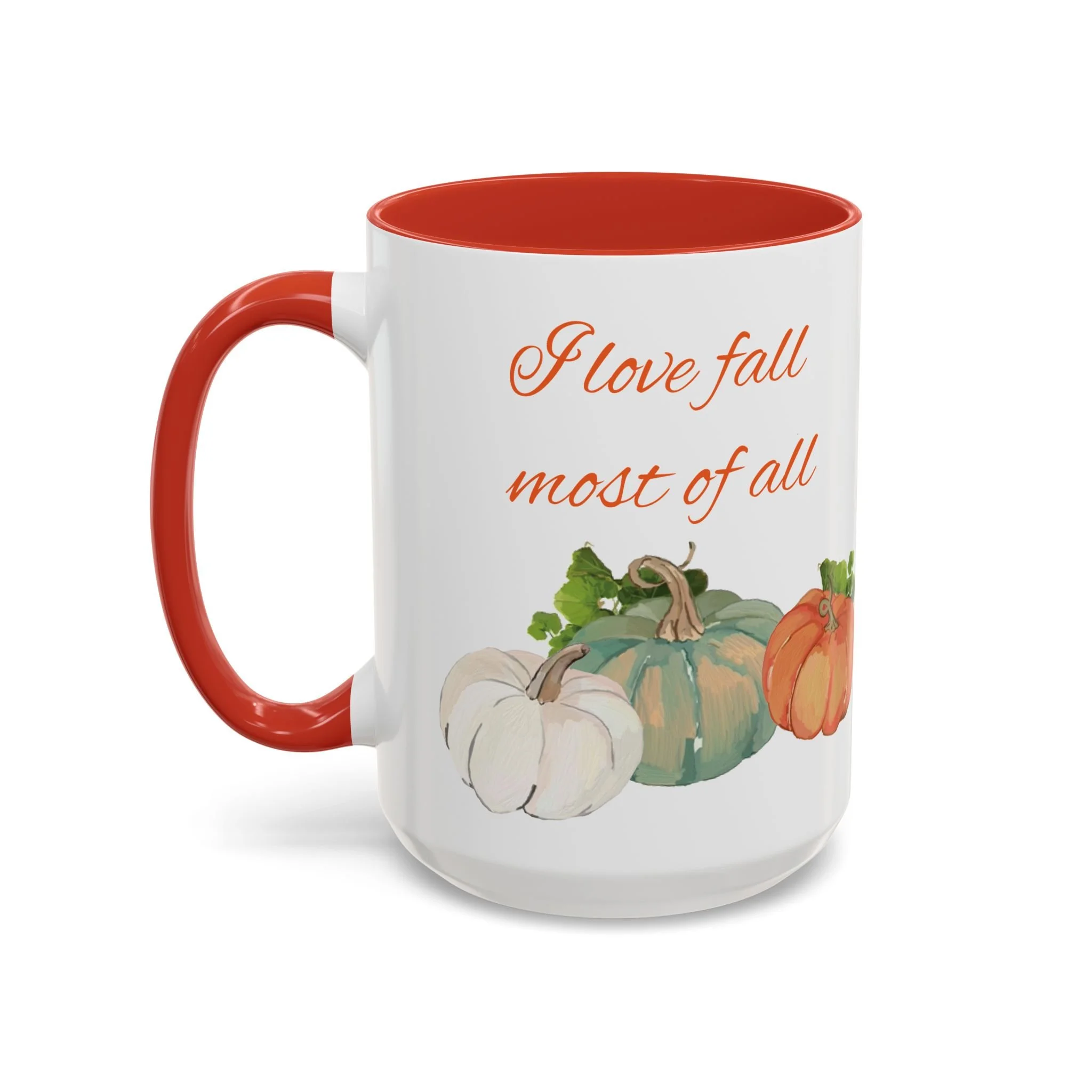 Fall Harvest Two Tone Ceramic Coffee Mugs red
