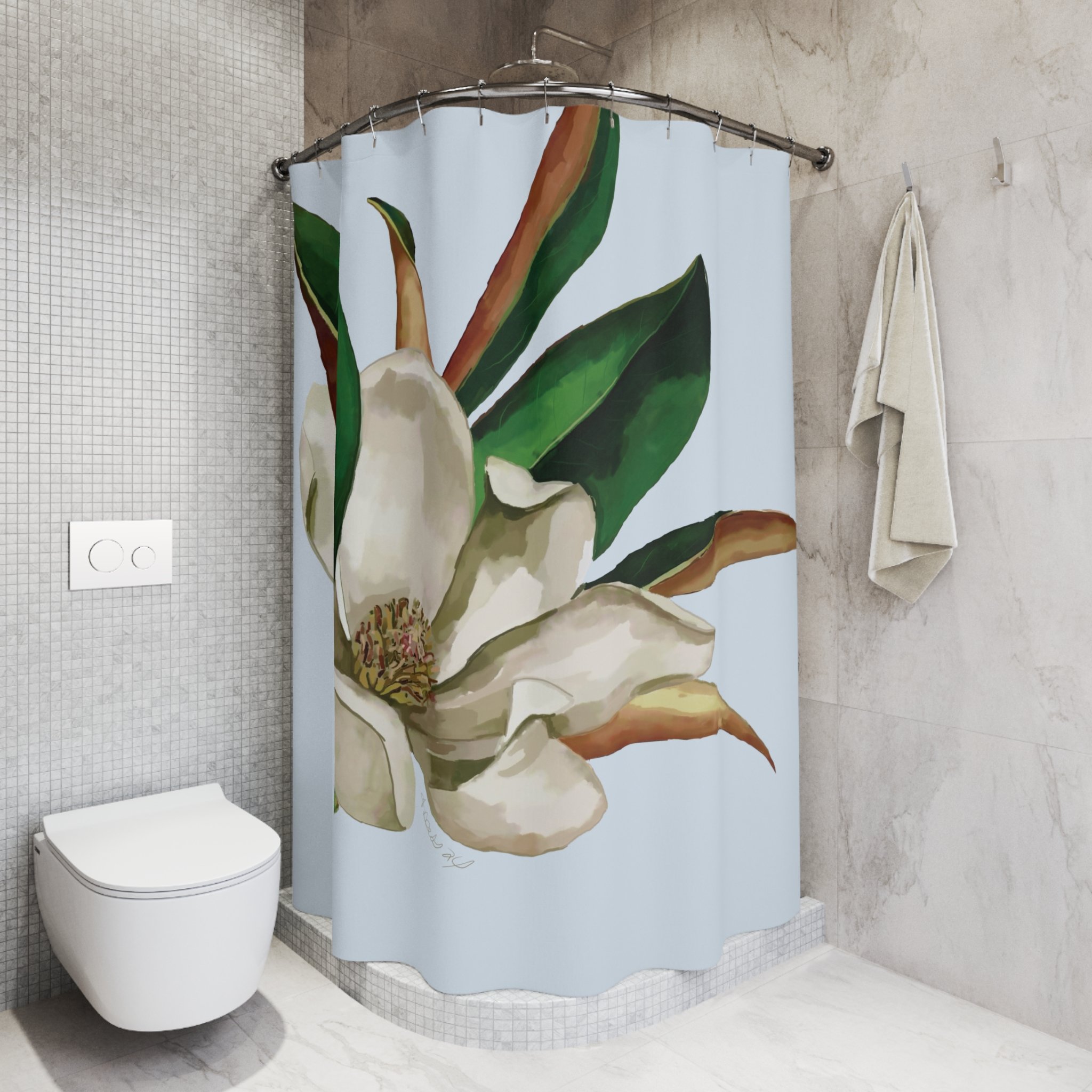 Magnolia Shower Curtain 71” x 74”