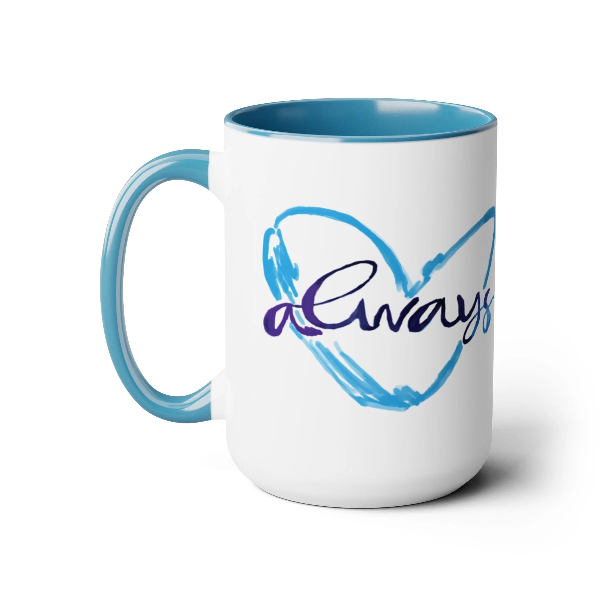 Always Heart Two-Tone Ceramic Coffee Mug
