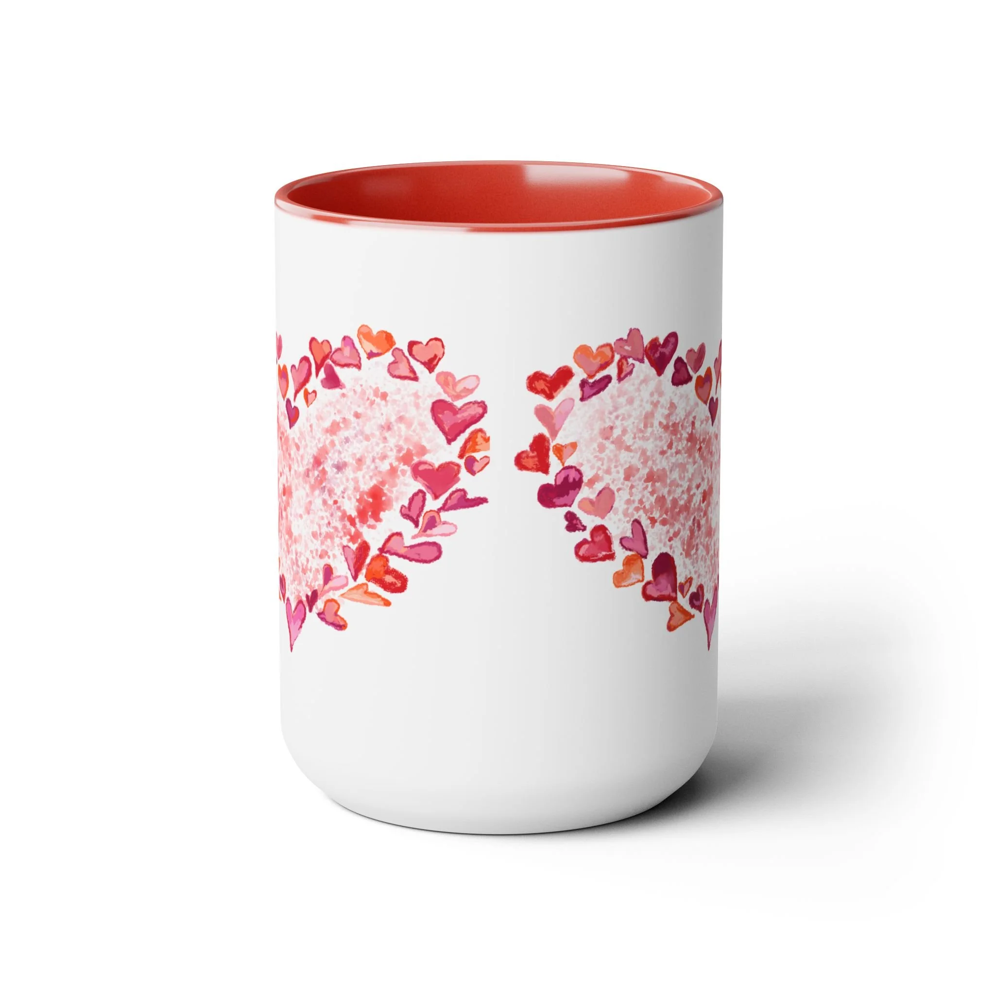 Valentines day colored mug 15oz red