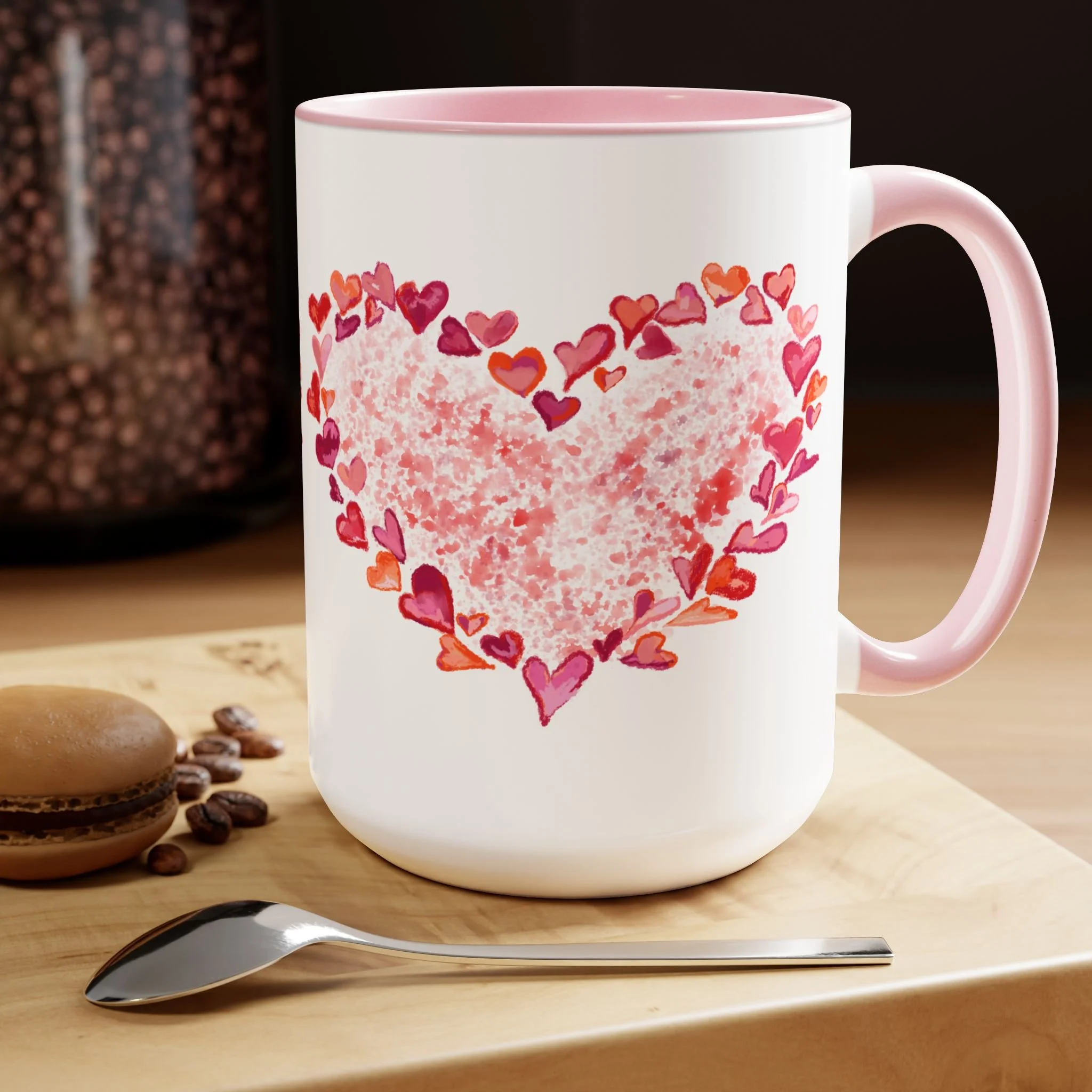 Valentines day heart mug