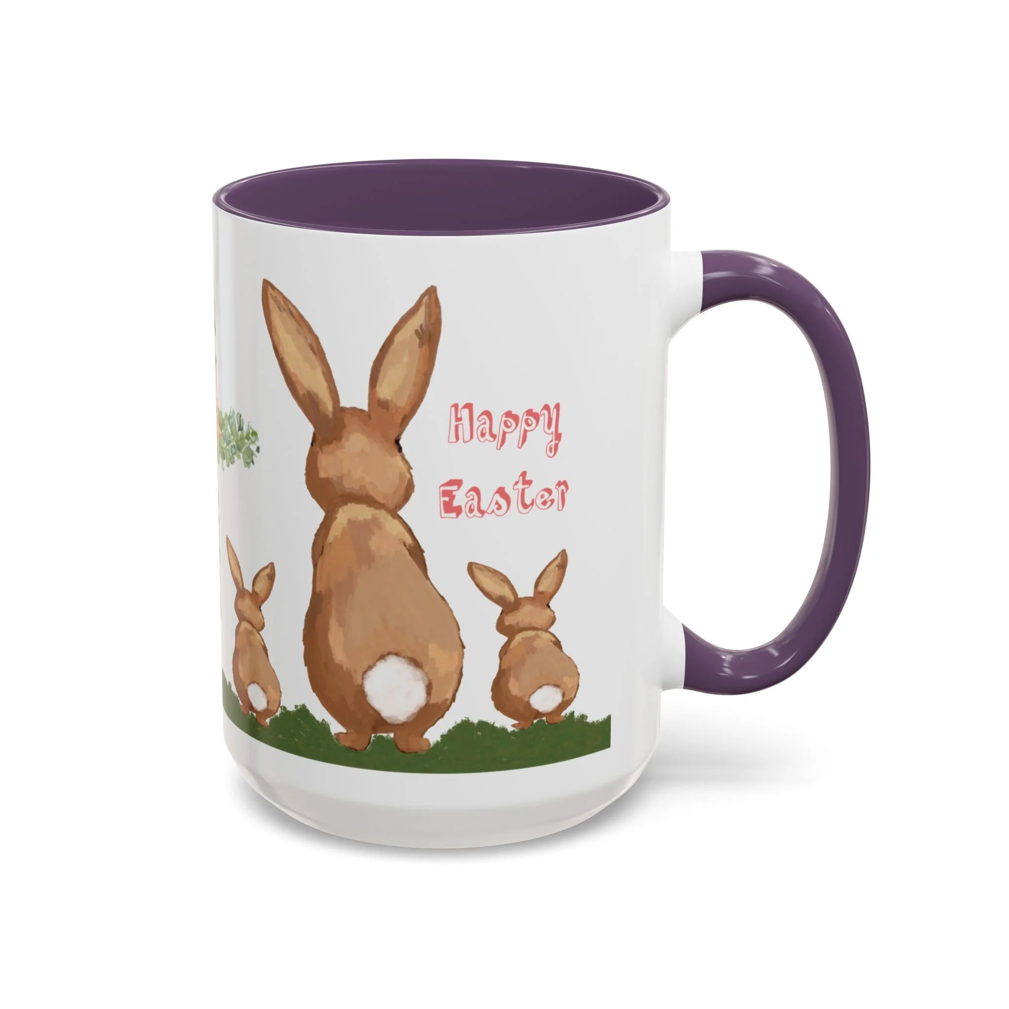 Bunny Love Easter Cross Two Tone Ceramic Mug