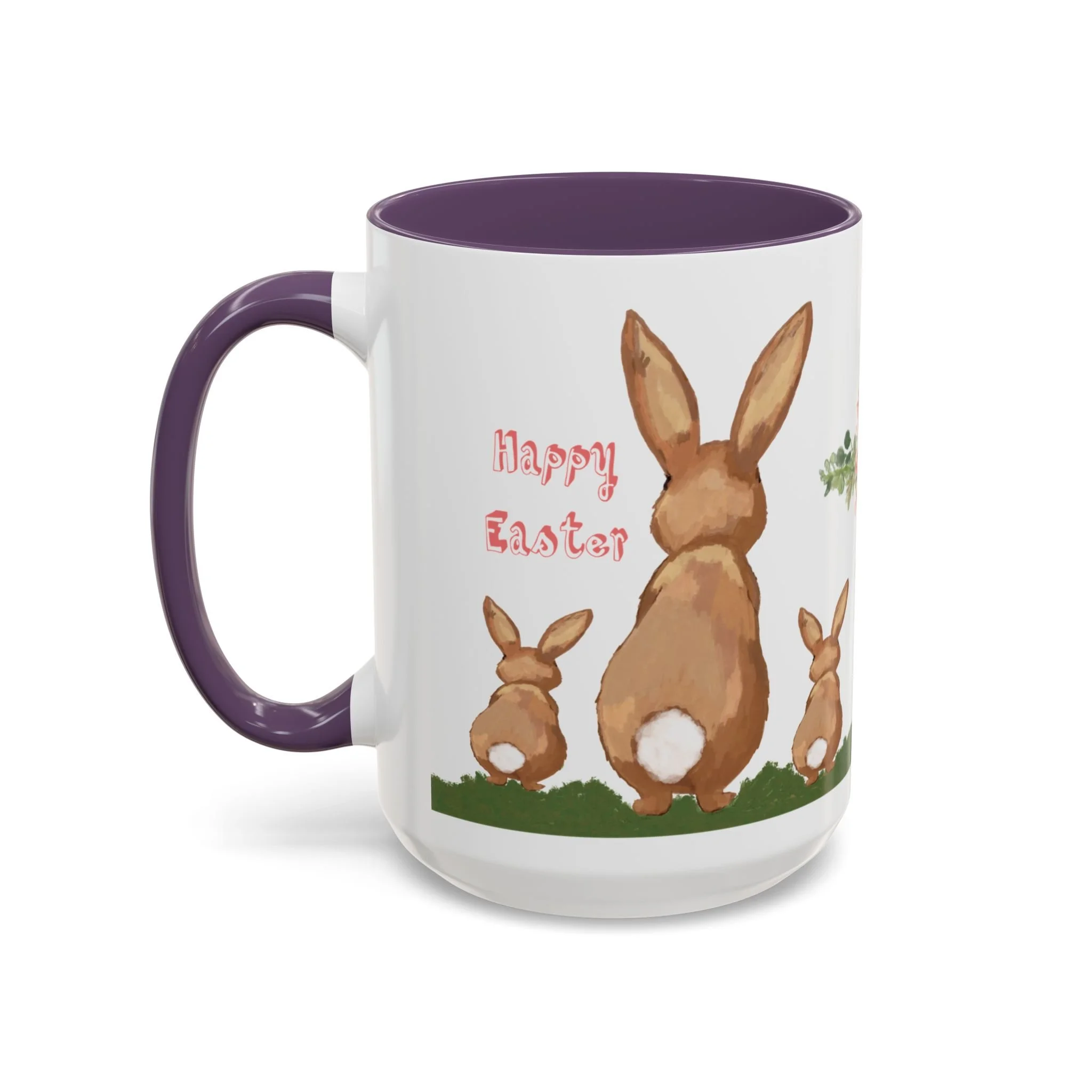 Bunny Love Easter Cross Two Tone Ceramic Mug