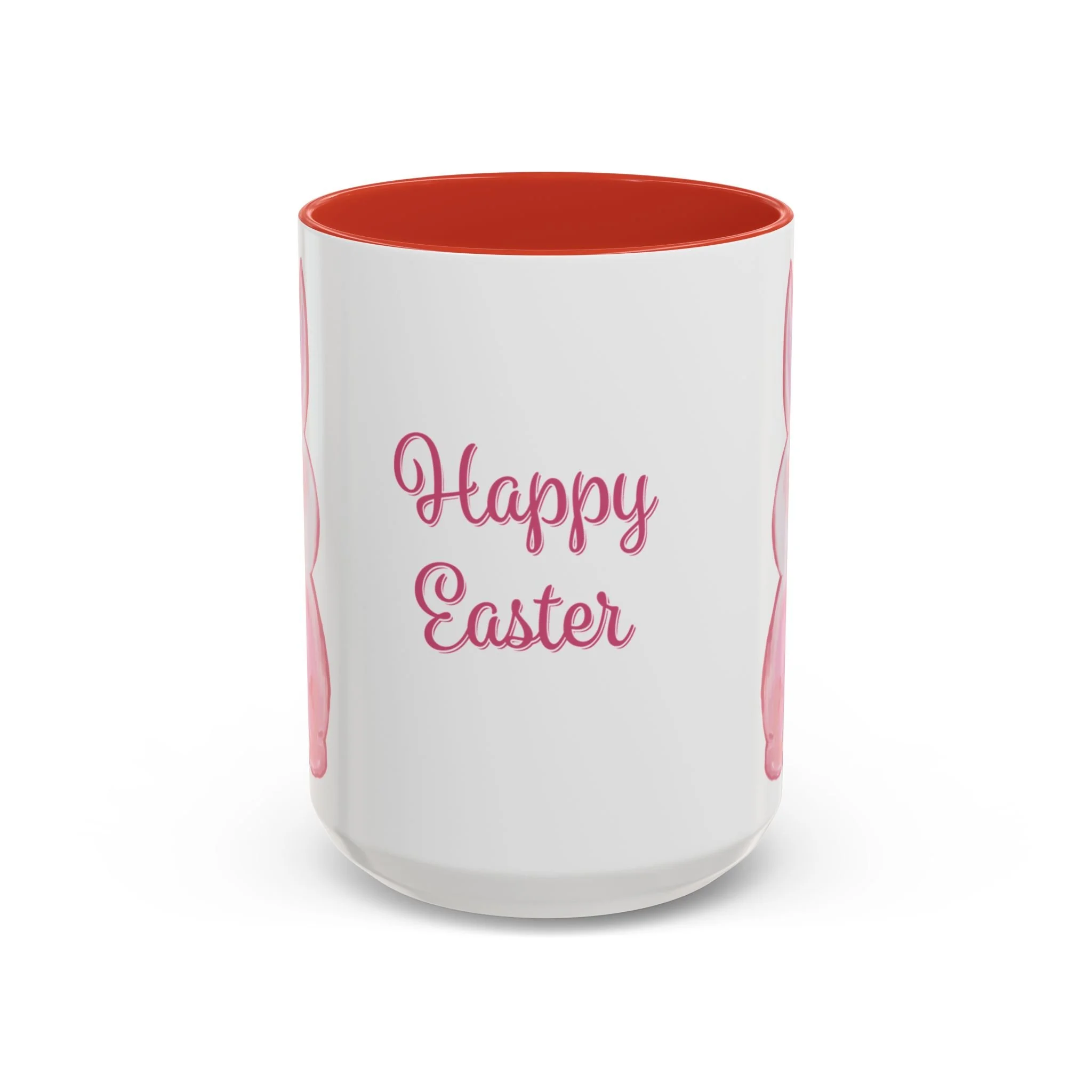 Easter Bunny Two Tone Ceramic Coffee Mugs 15oz Red
