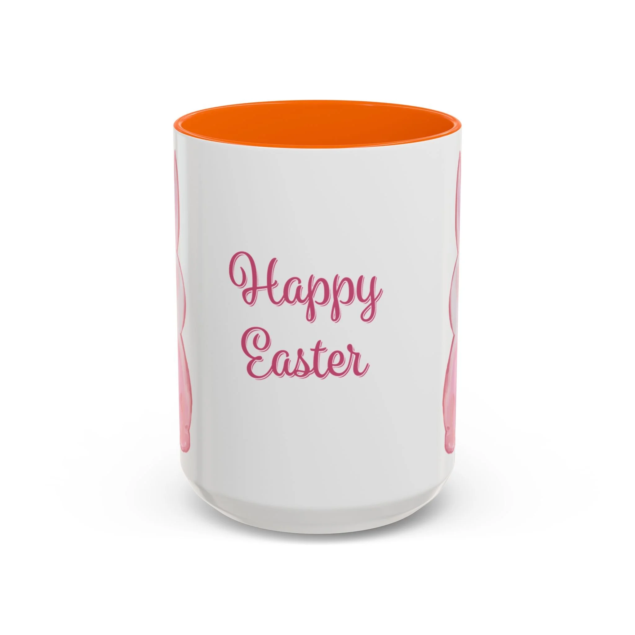 Easter Bunny Two Tone Ceramic Coffee Mugs 15oz Orange