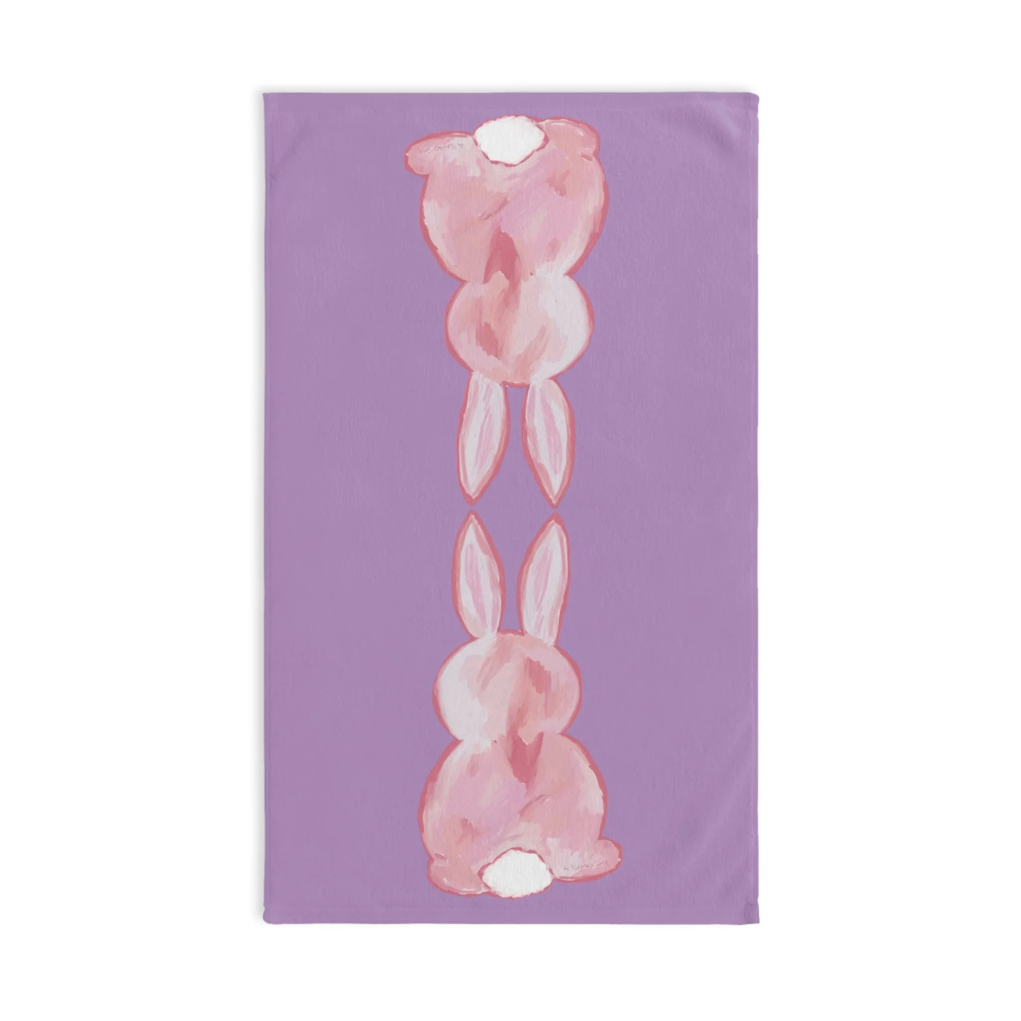 Cottontail Bunny Rabbit Poly Cotton Hand Towel 16" x 28"