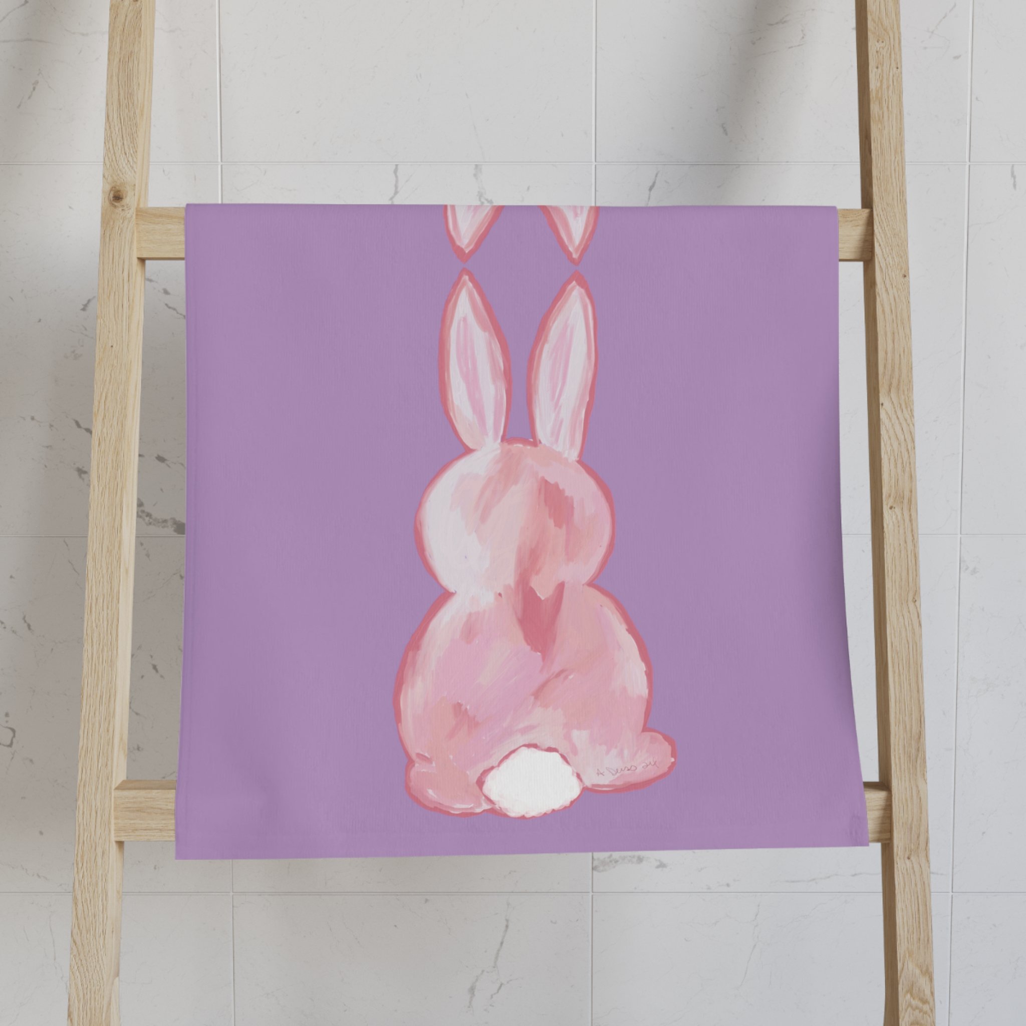 Cottontail Bunny Rabbit Poly Cotton Hand Towel