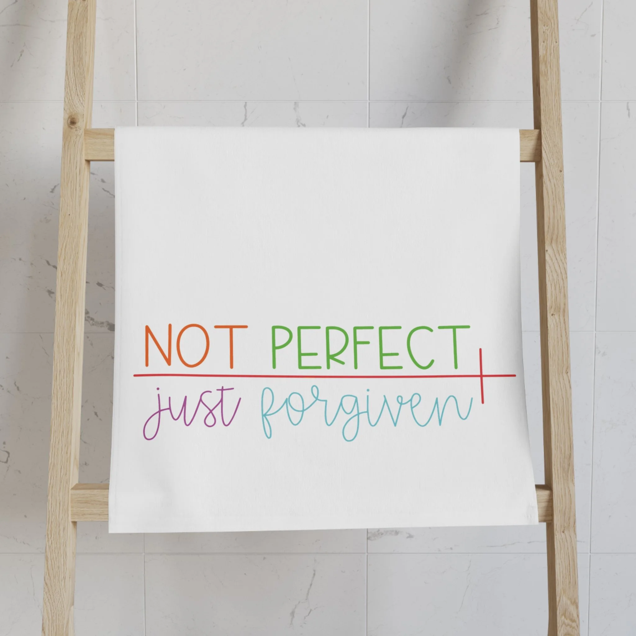 Forgiven Cross Polyester Cotton Hand Towel