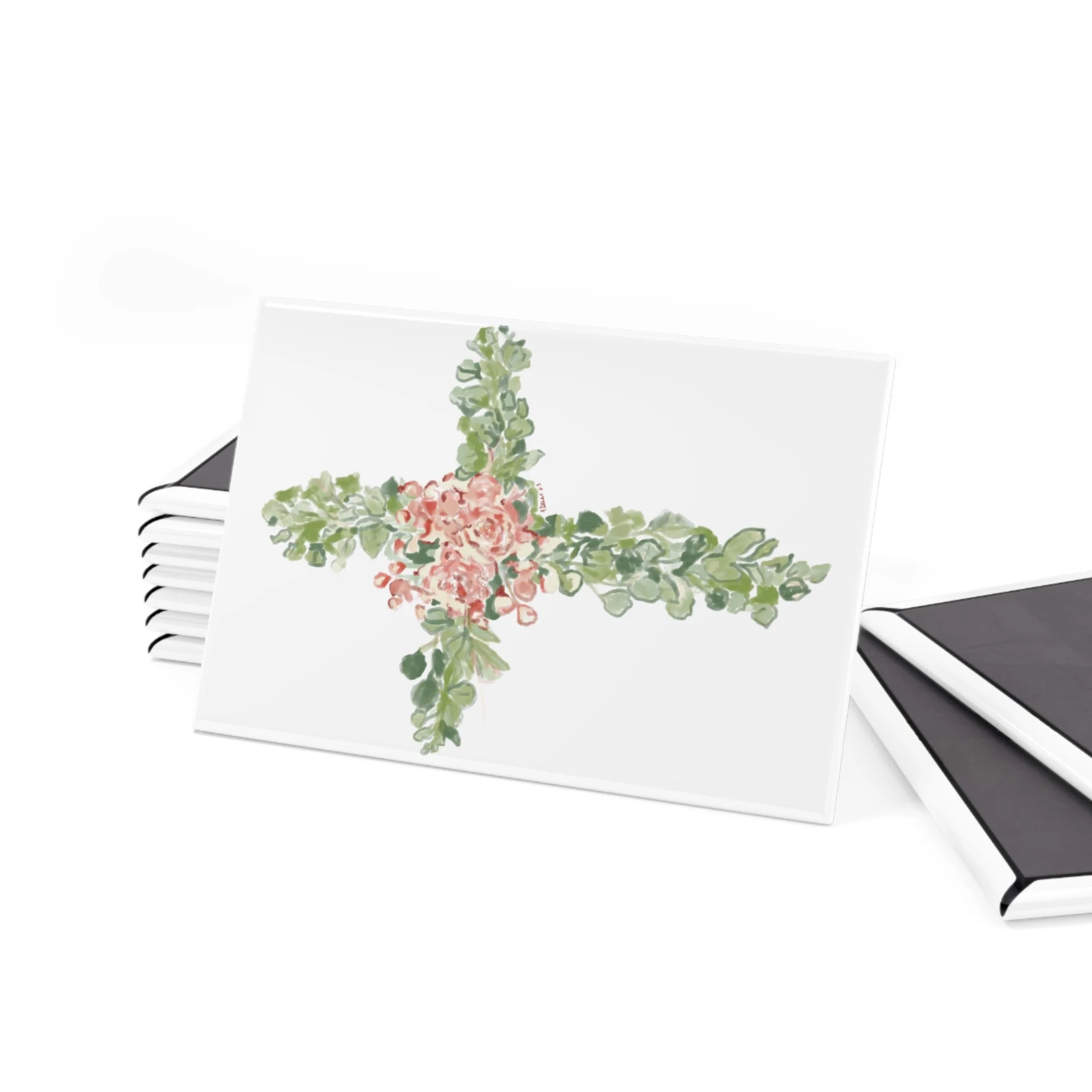 Floral Cross Magnet Set of 10 Easter decor