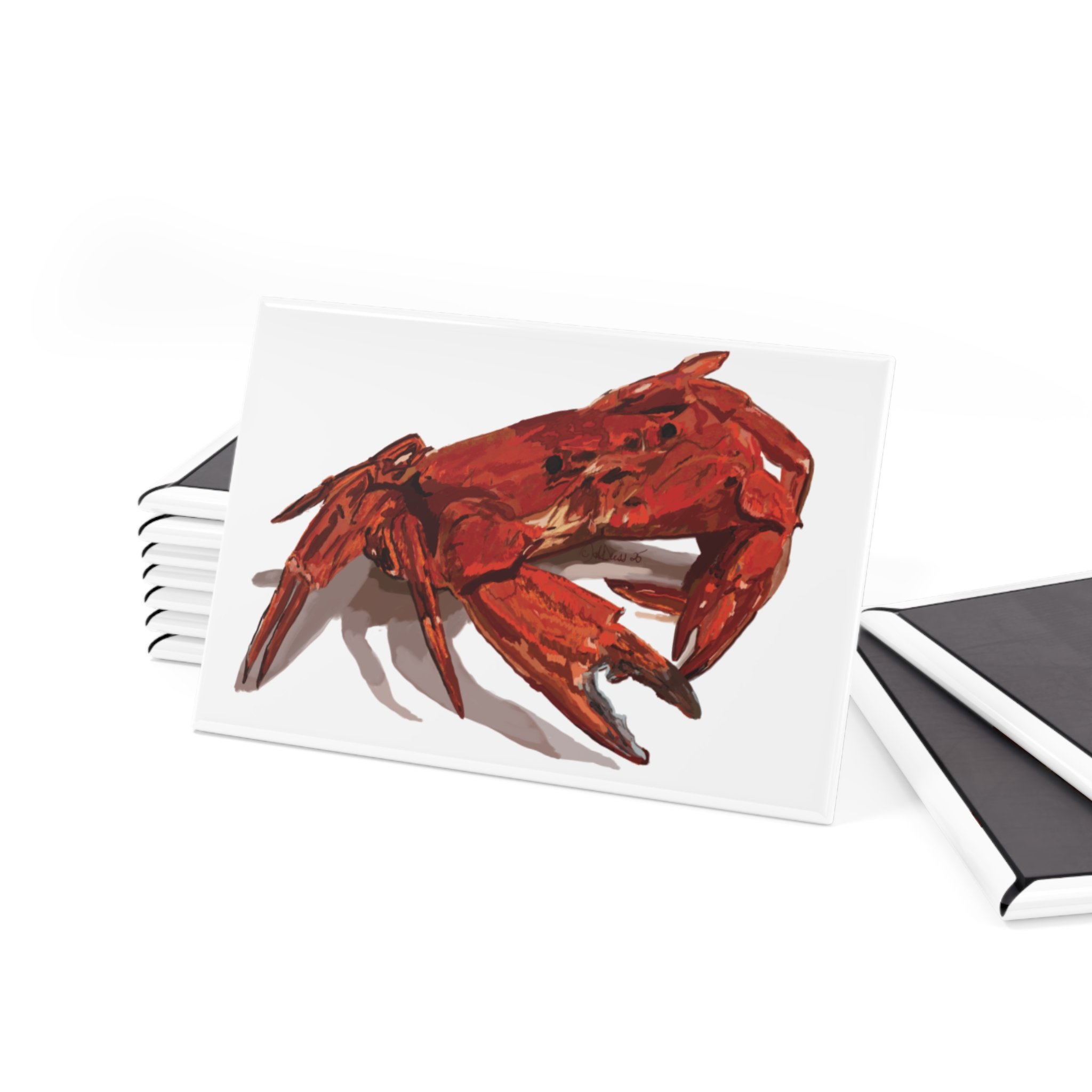 Coastal Red Crab Button Magnet set of 10