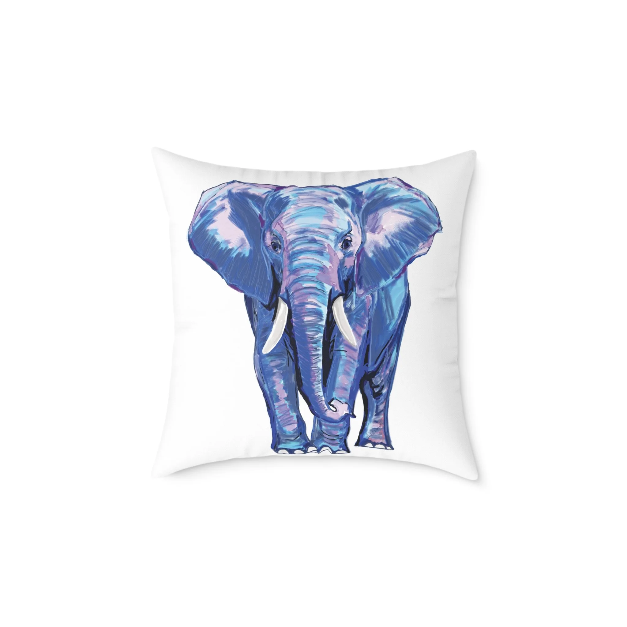 Elephant throw pillow 16"