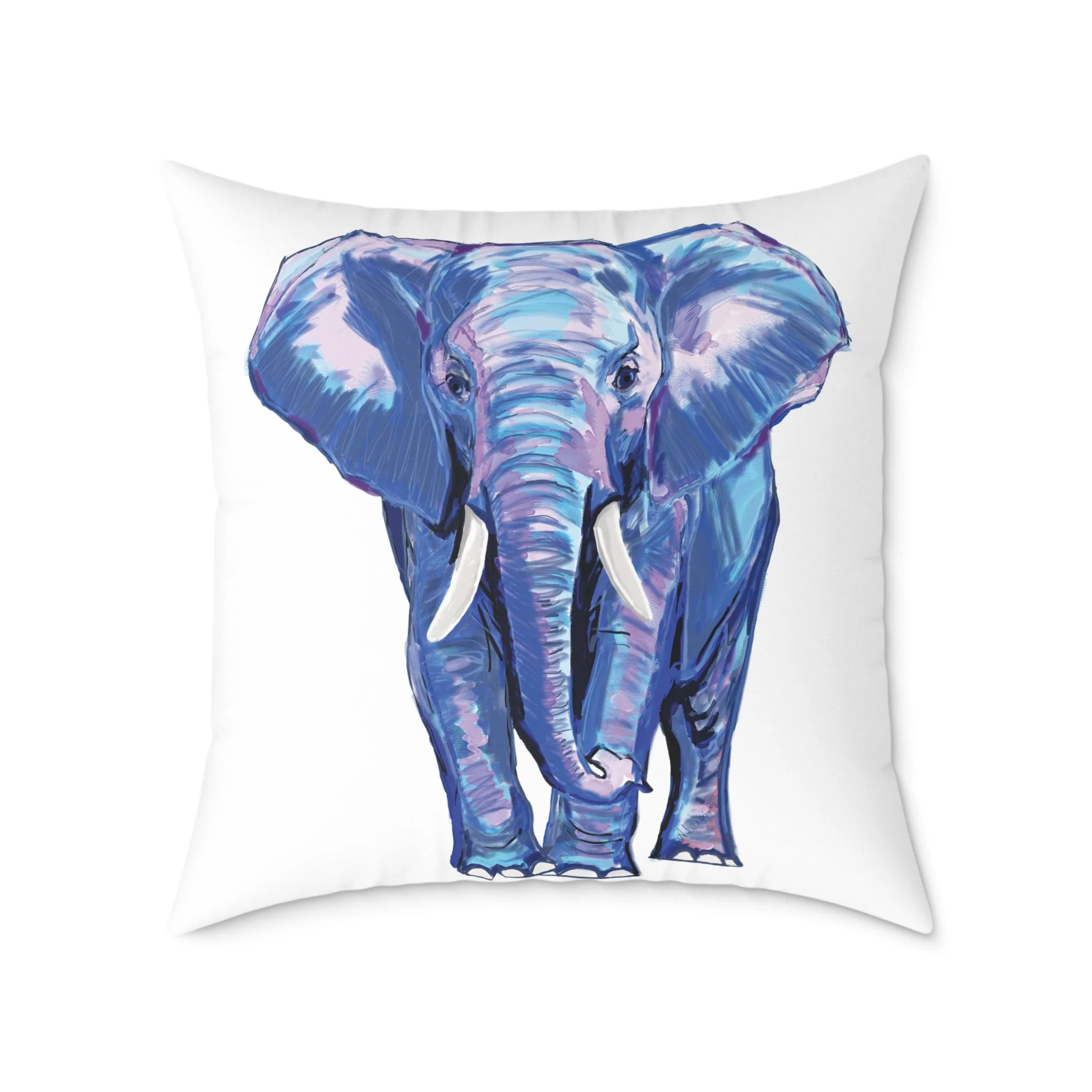 Elephant throw pillow 24"
