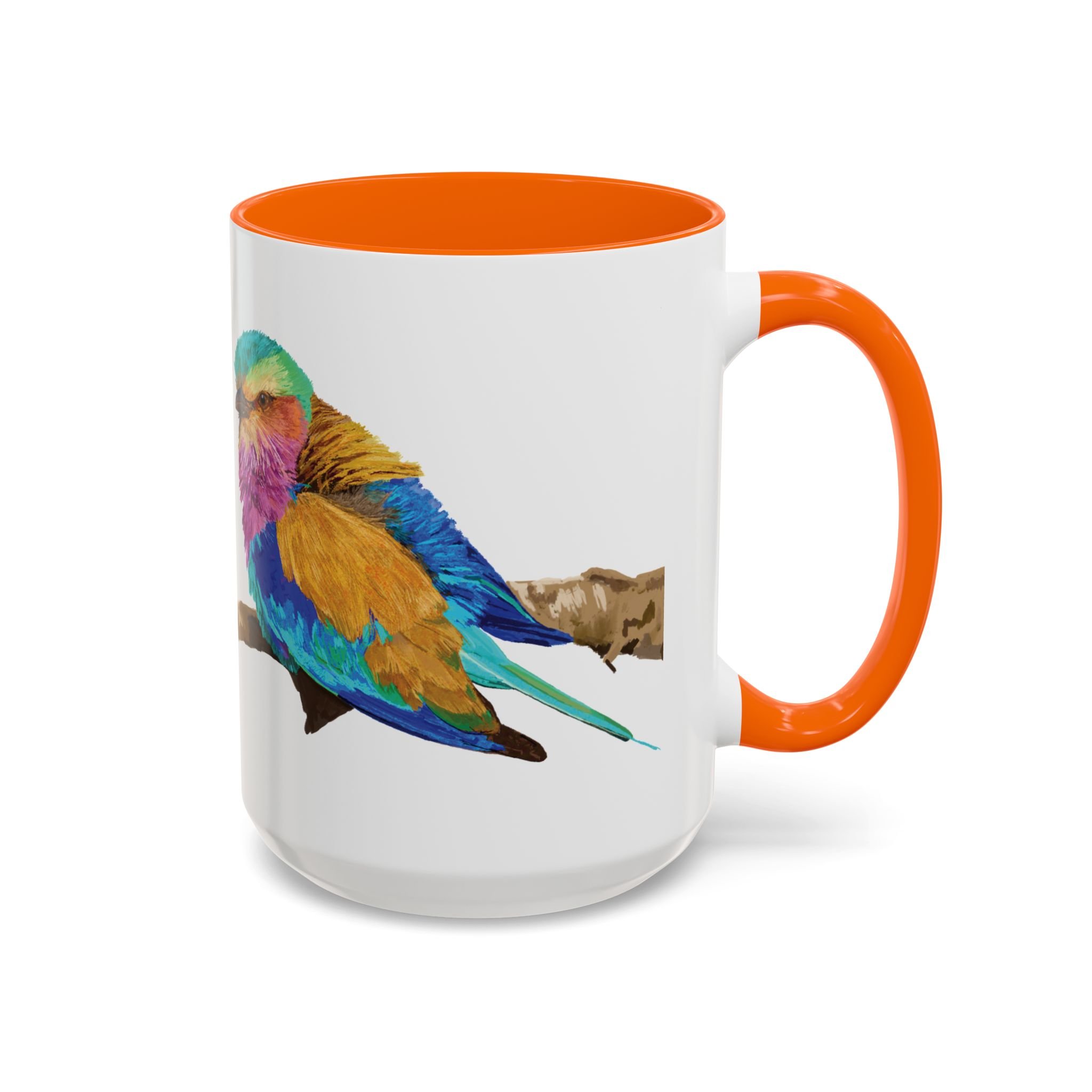 Lilac Breasted Roller Bird Two Tone Ceramic Mugs