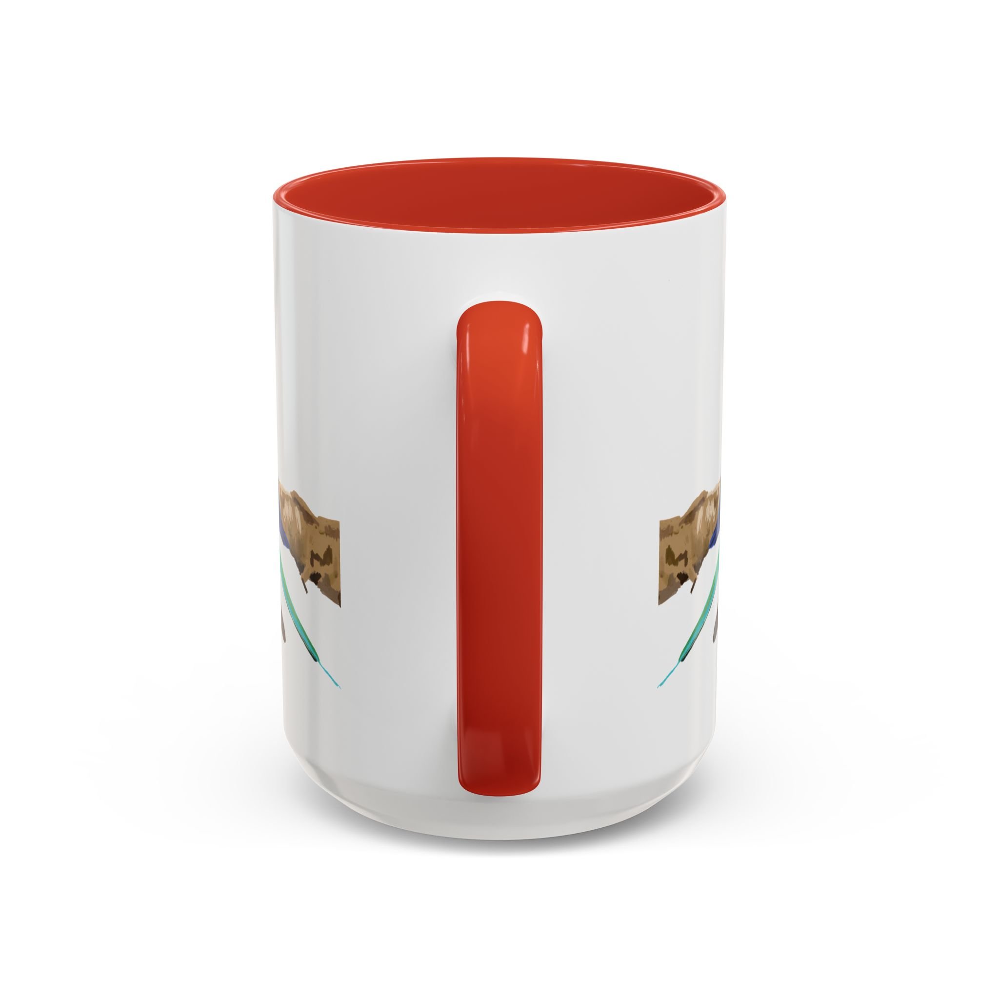 Lilac Breasted Roller Bird Two Tone Ceramic Mugs Red 15oz