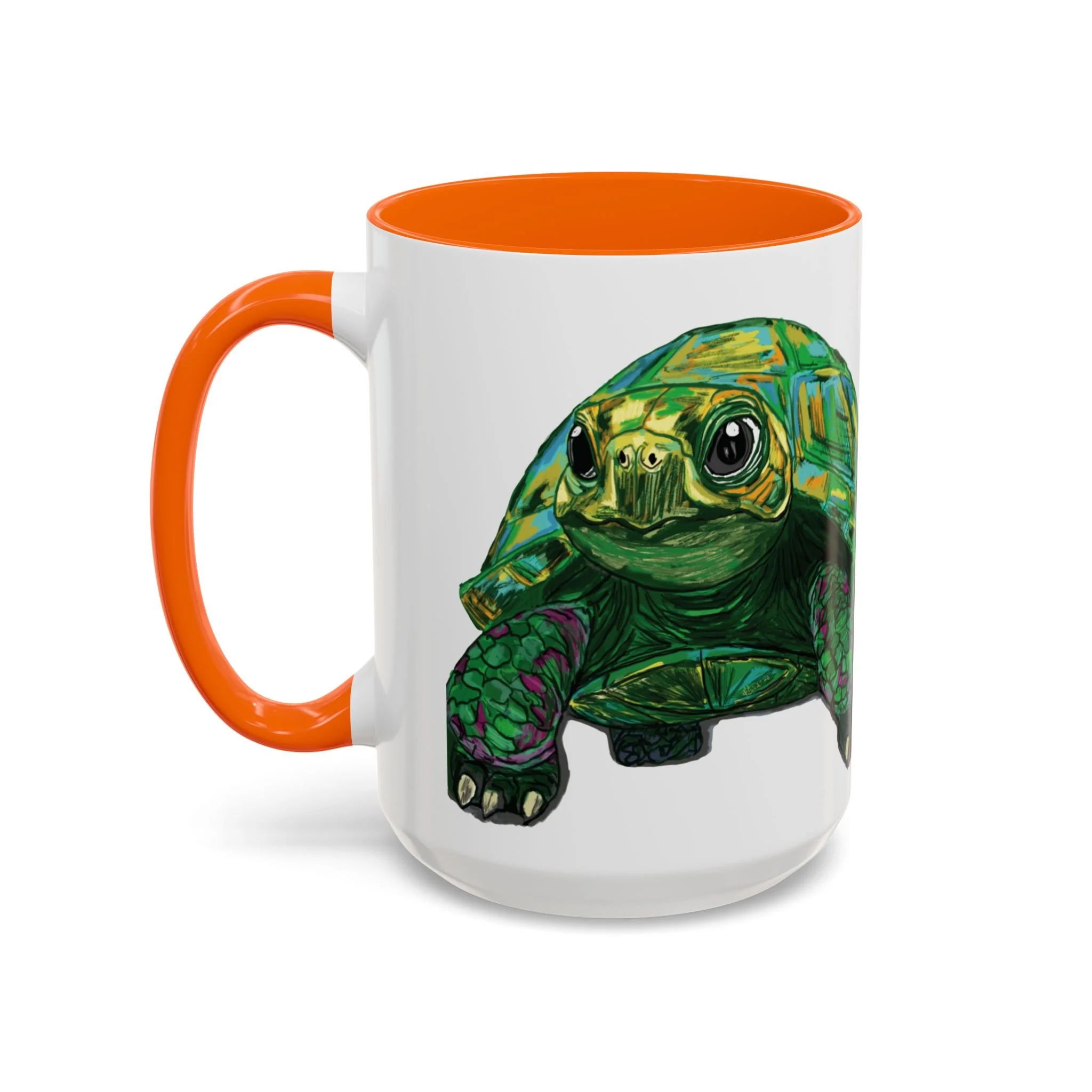 sea turtle mug 15oz two tone