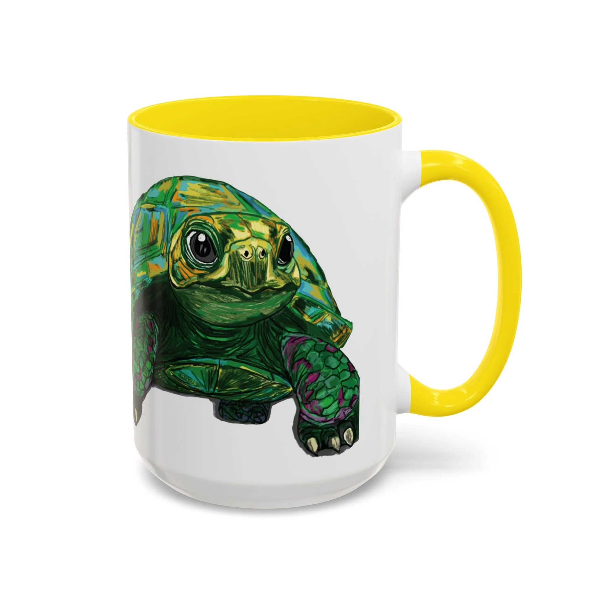 sea turtle mug 15oz two tone