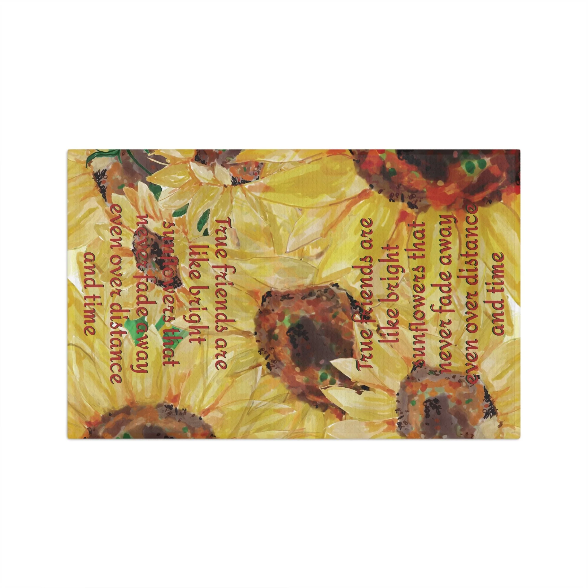 Sunflower Friendship microfiber waffle kitchen towel