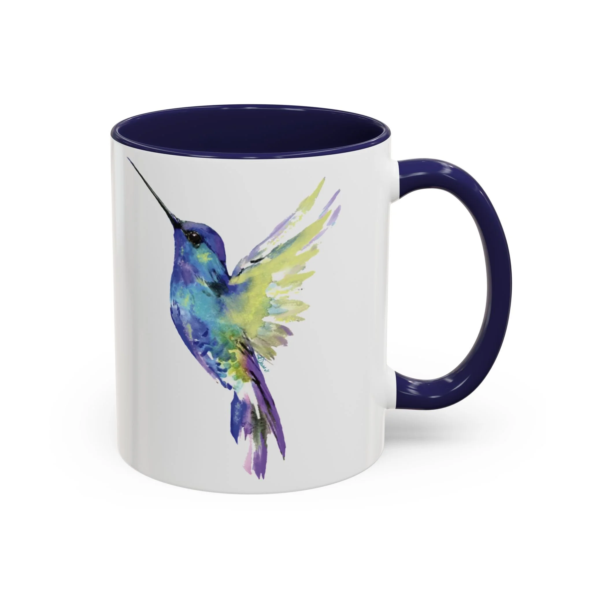 Hummingbird Two Tone Ceramic Mugs Navy 11oz