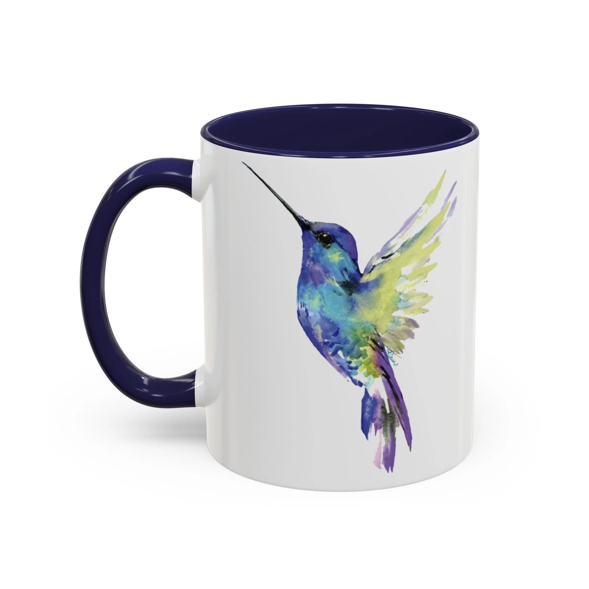 Hummingbird Two Tone Ceramic Mugs Navy 11oz