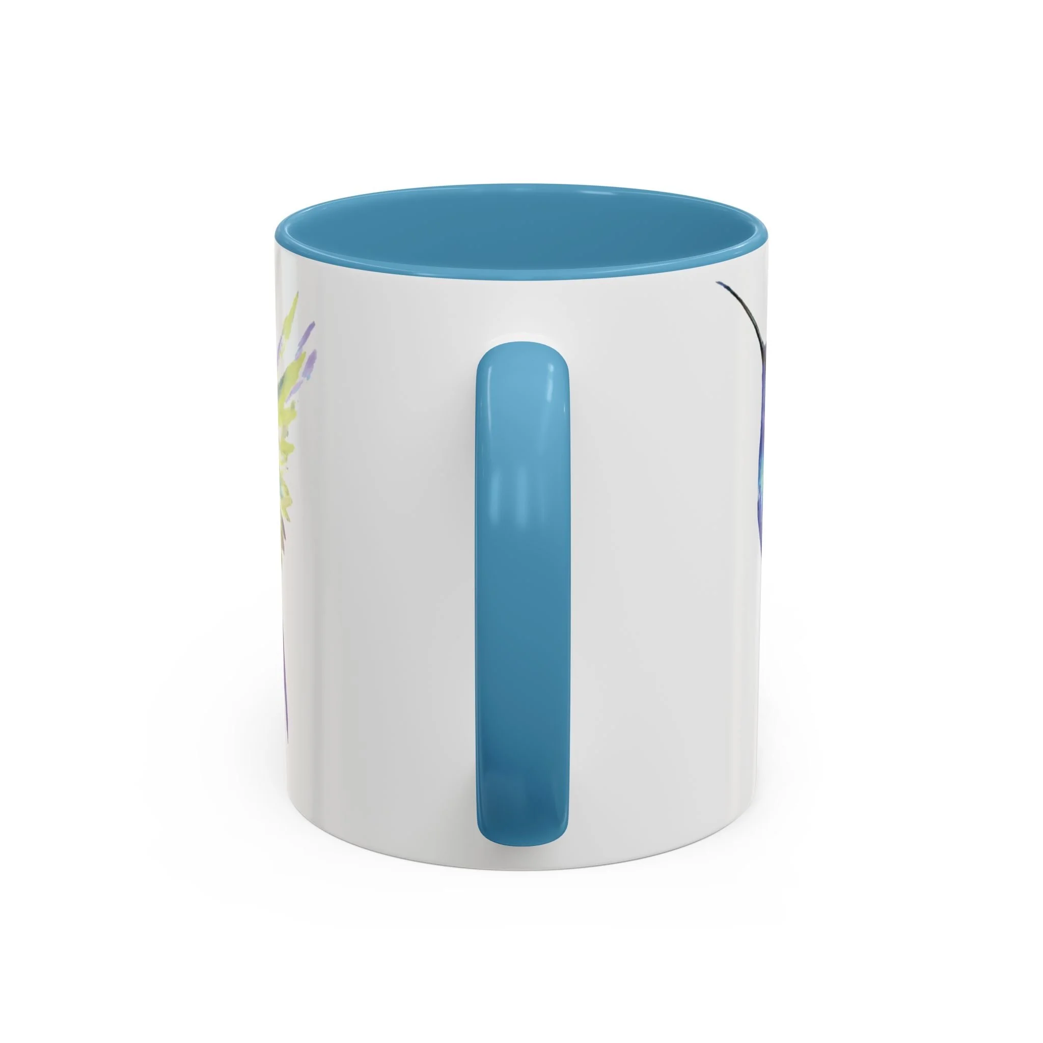 Hummingbird Two Tone Ceramic Mug 11oz Light Blue