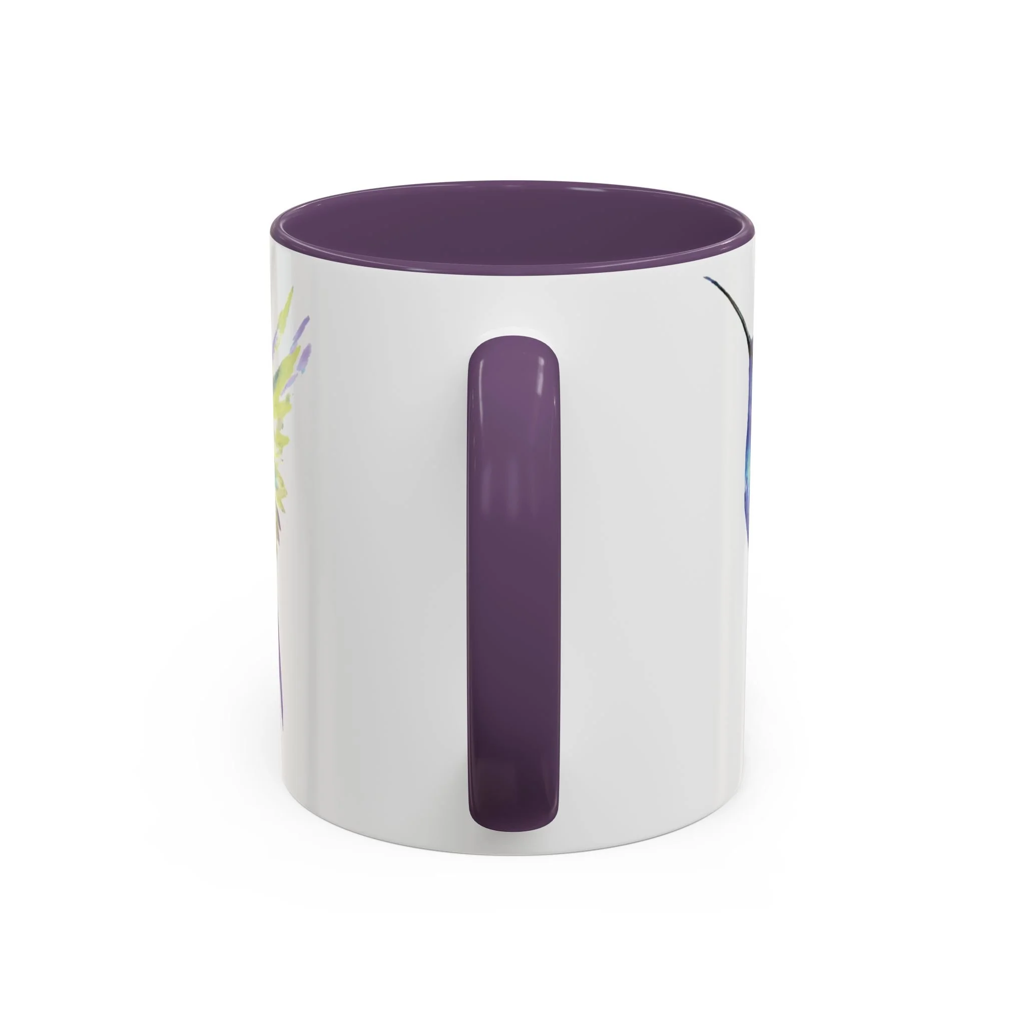 Hummingbird Two Tone Ceramic Mug 11oz Purple