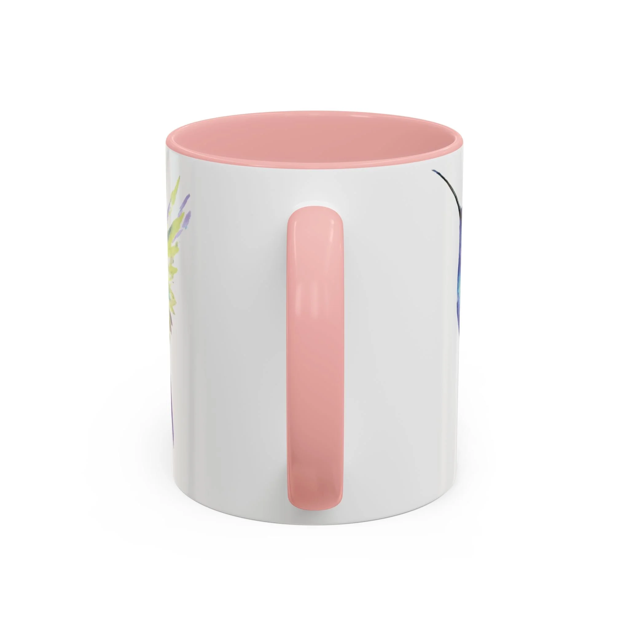 Hummingbird Two Tone Ceramic Mug 11oz Pink
