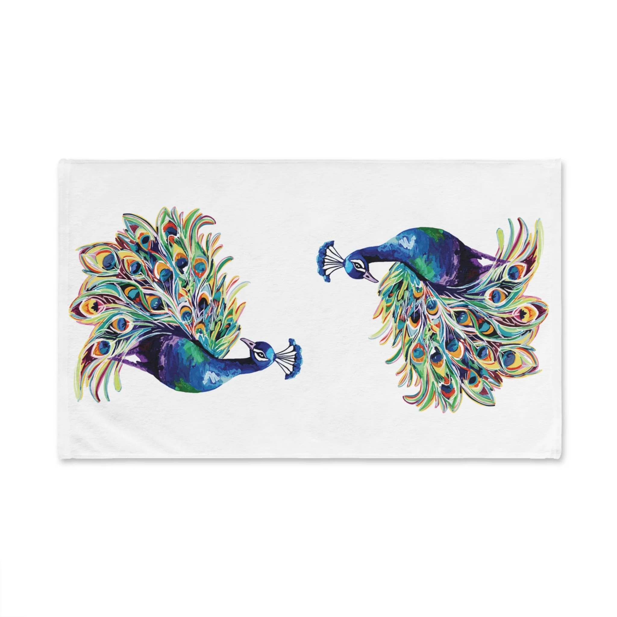Peacock Polyester Cotton Hand Towel