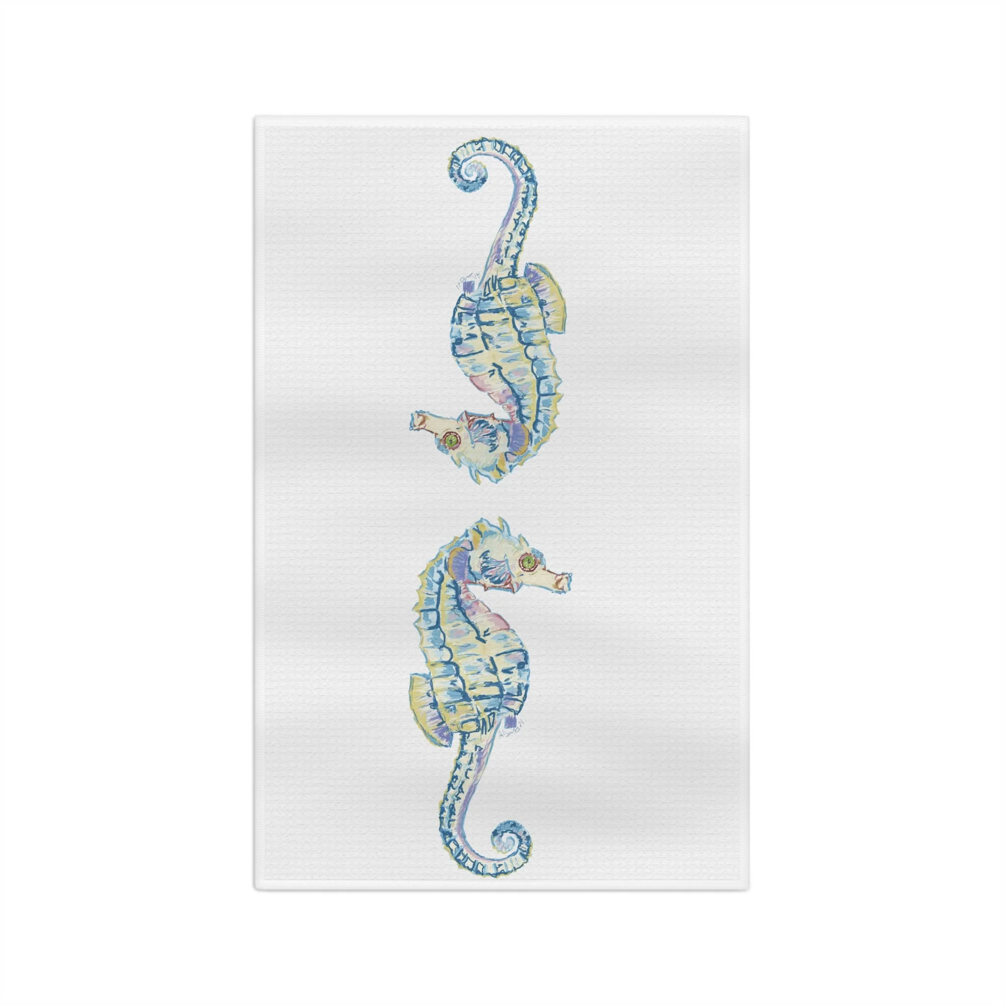 Seahorse Microfiber Waffle Kitchen Towel