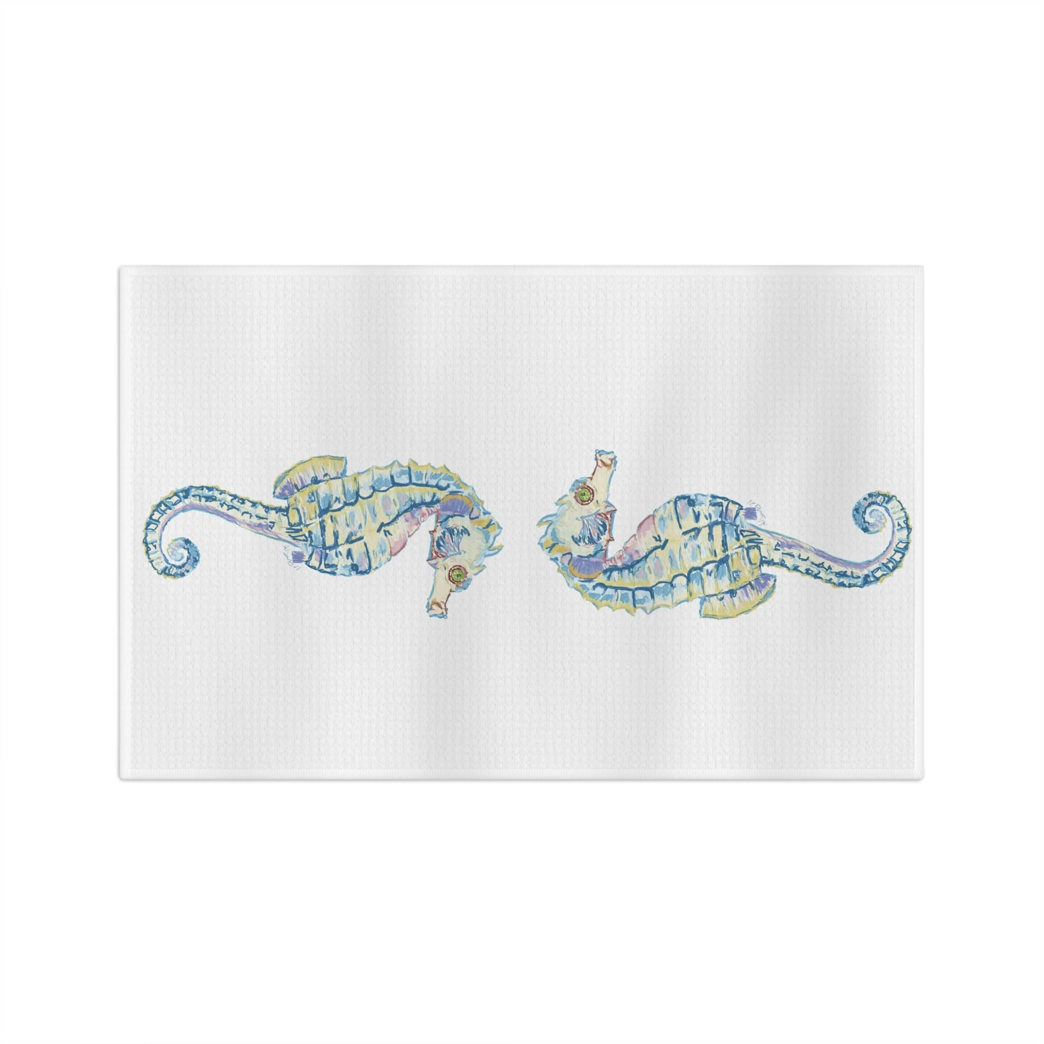 Seahorse Microfiber Waffle Kitchen Towel
