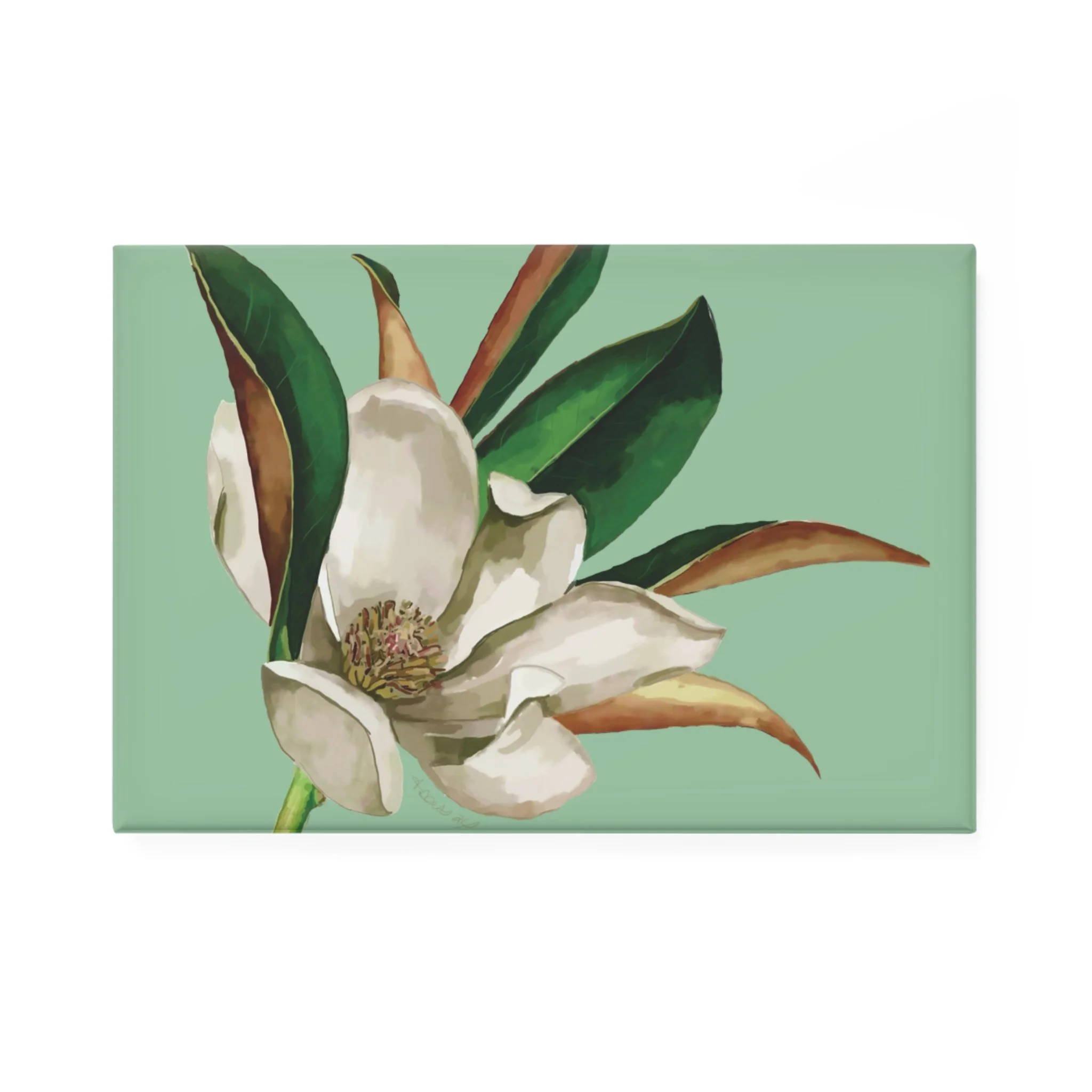 Magnolia Rectangle Aluminum Magnet — Single or 10-Pack