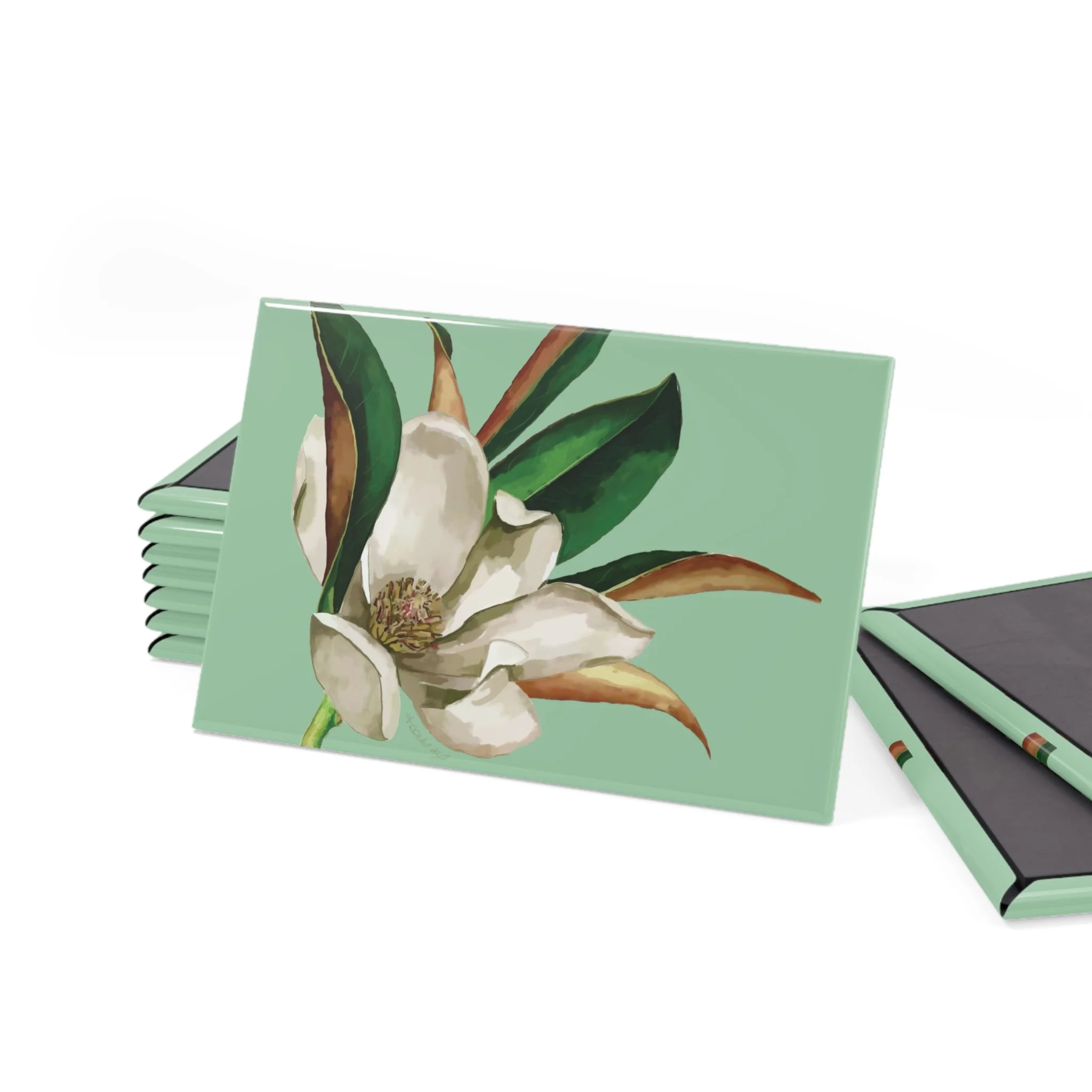 Magnolia Rectangle Aluminum Magnet — Single or 10-Pack