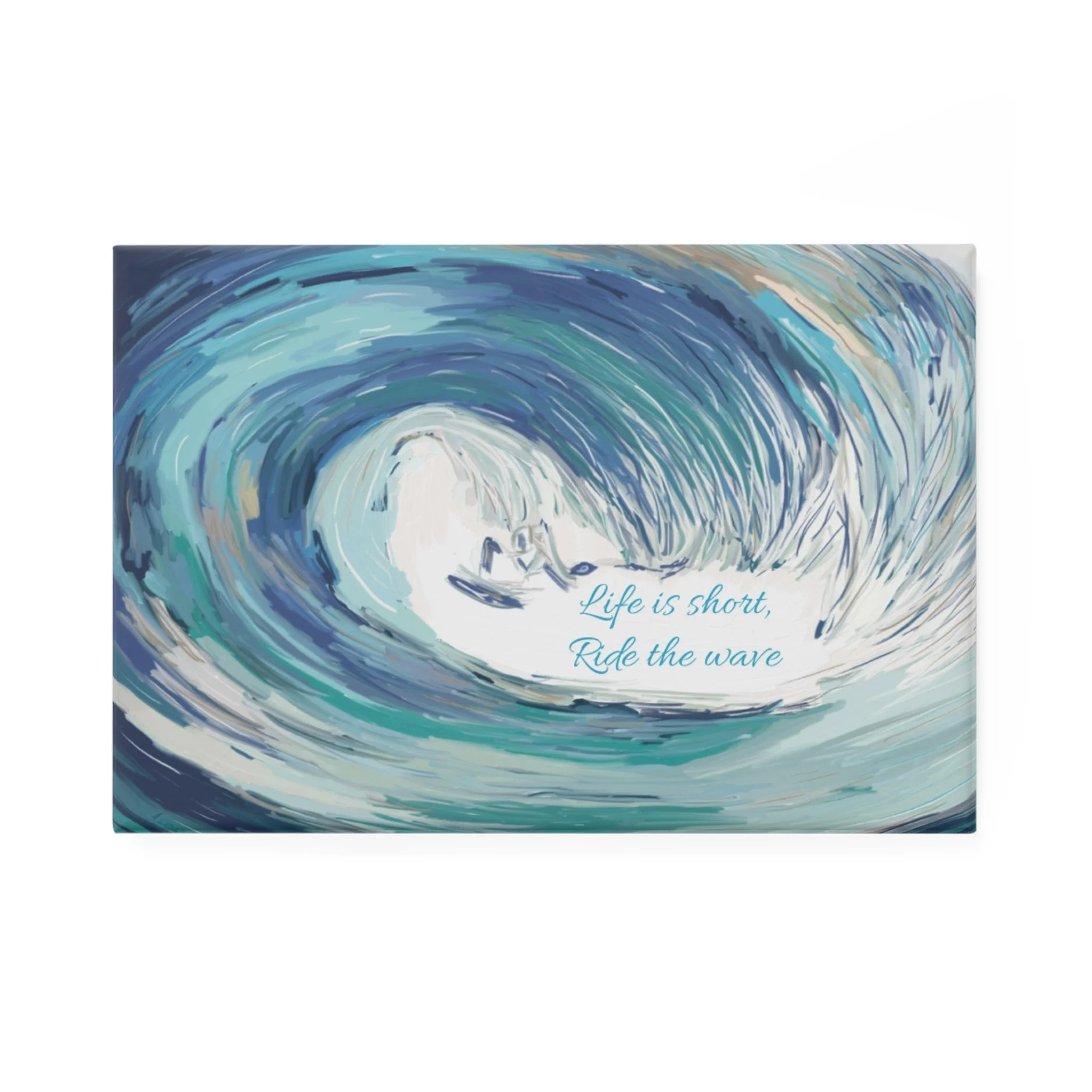 Ride the Wave Aluminum Magnets, Rectangle-Single or Set