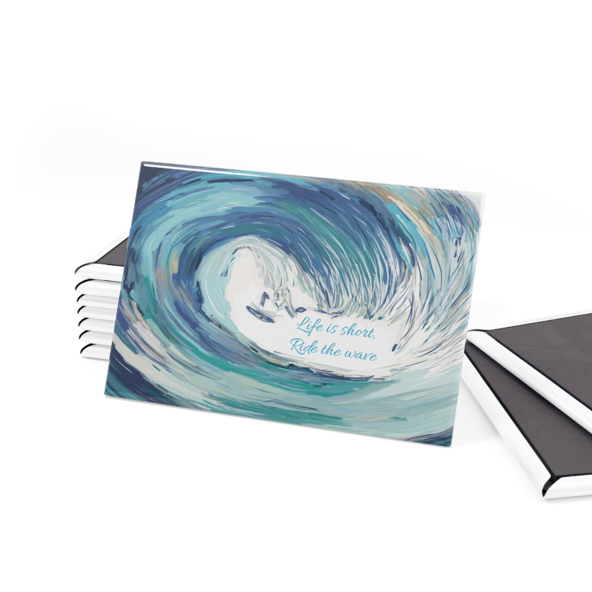 Ride the Wave Aluminum Magnets, Rectangle-Single or Set