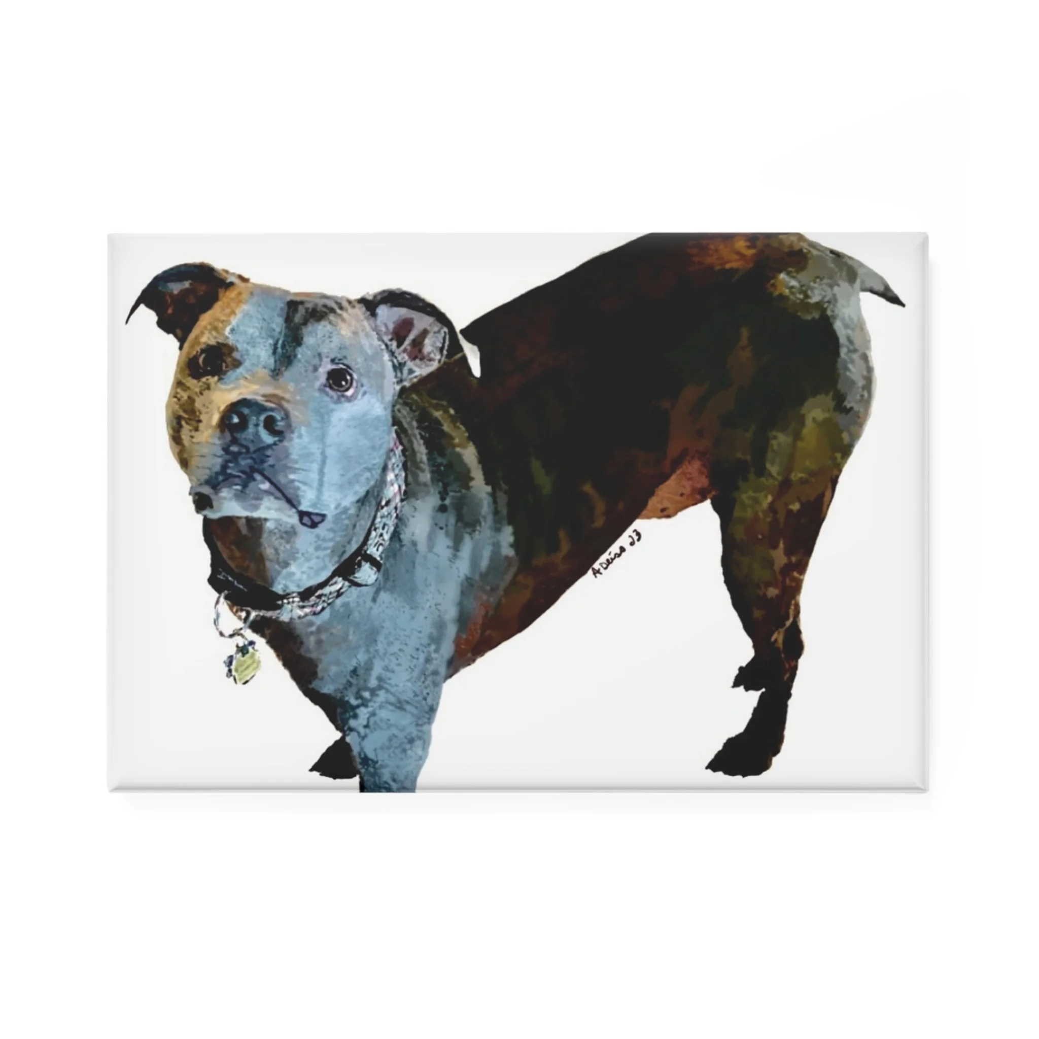 Pit Bull "Diesel" Aluminum Magnet, Rectangle-Single or Set
