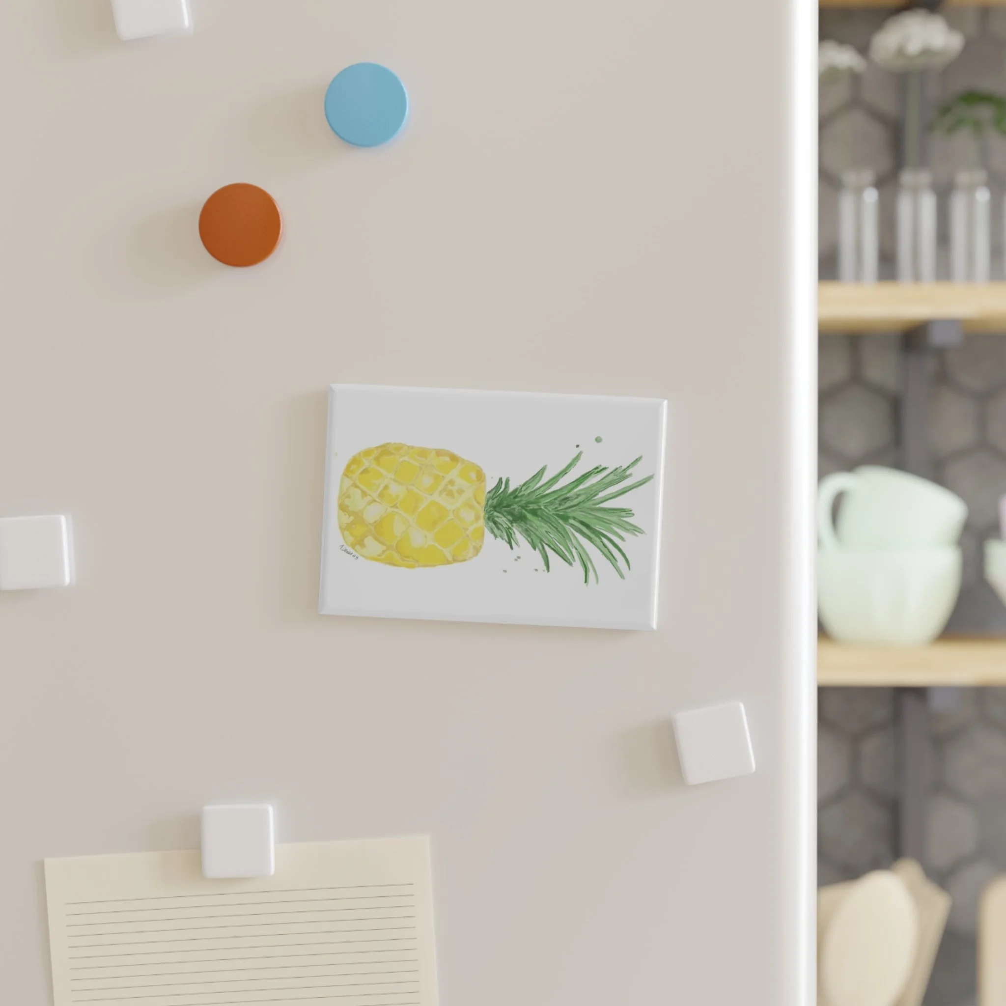 Pineapple Aluminum Magnet, Rectangle- Single or Set