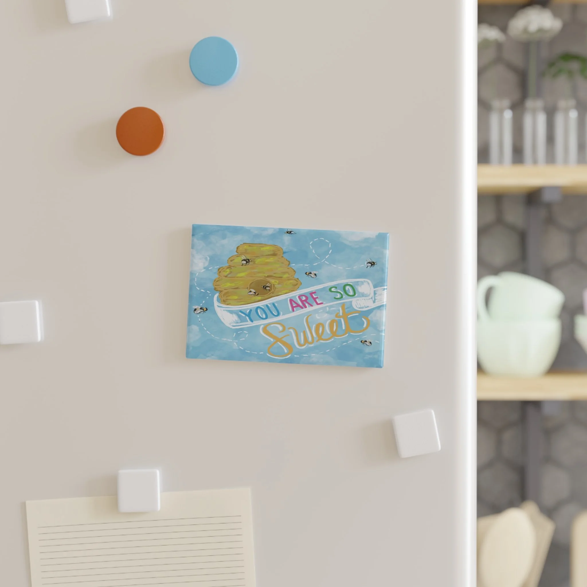 You Are So Sweet Bee Button Magnet, Rectangle - Single or Set