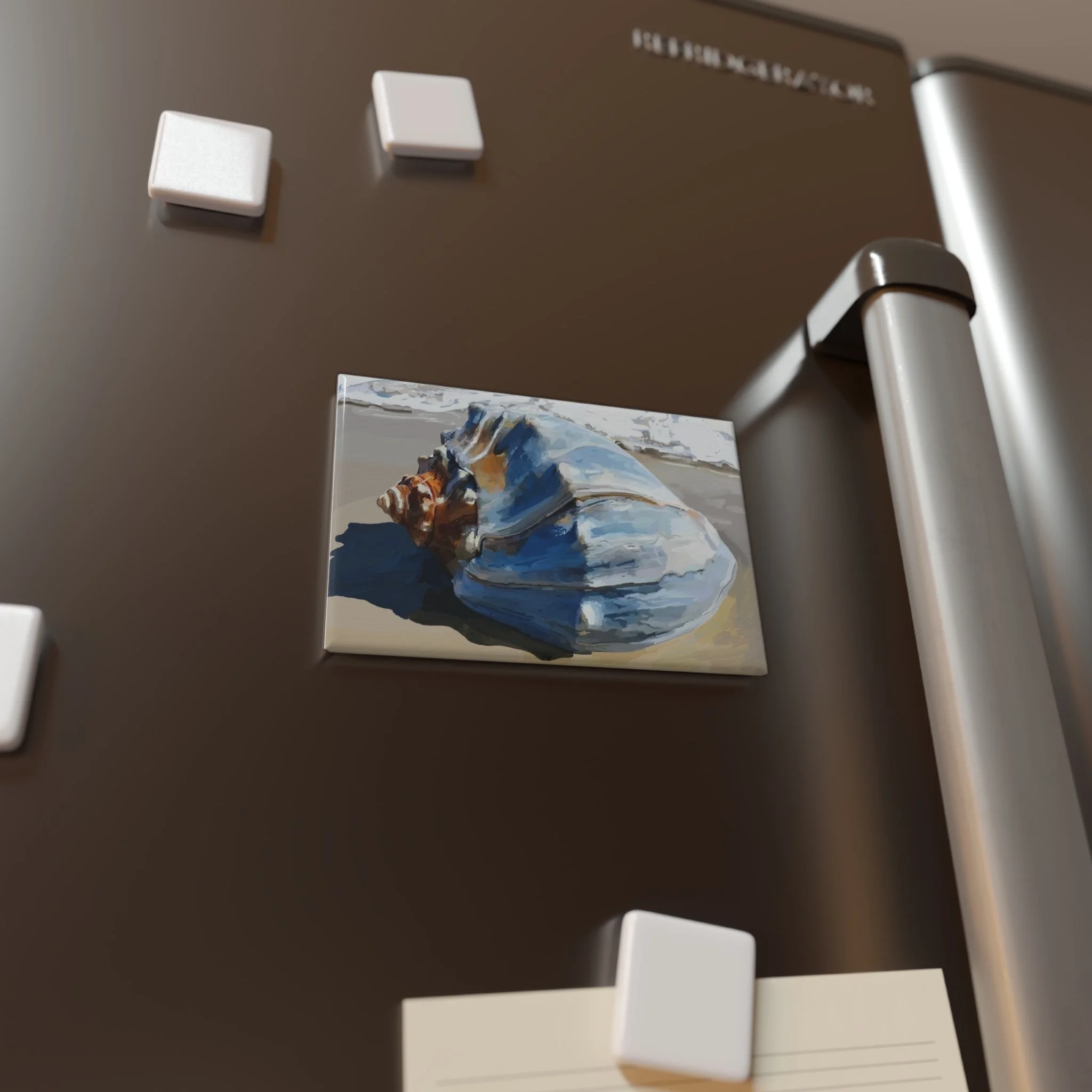 Sea Shell Aluminum Magnet, Rectangle-Single or Set