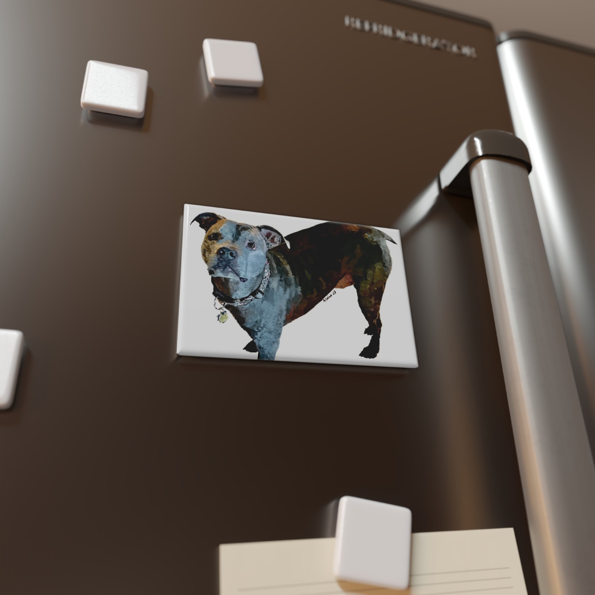 Pit Bull "Diesel" Aluminum Magnet, Rectangle-Single or Set