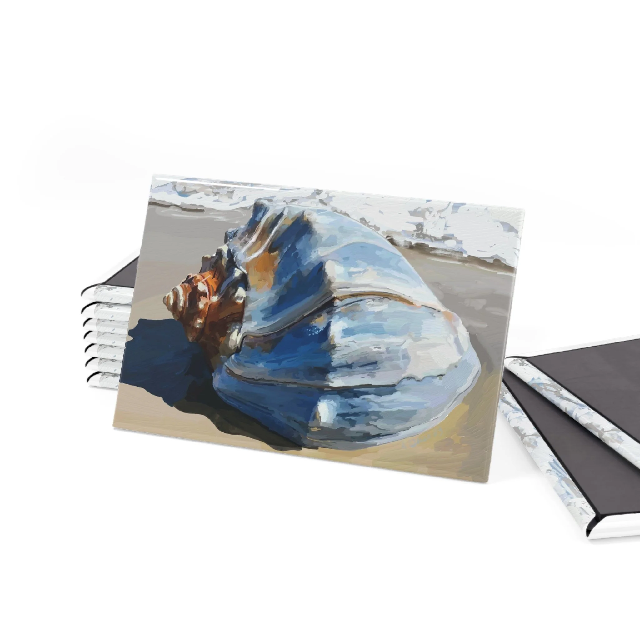 Sea Shell Aluminum Magnet, Rectangle-Single or Set