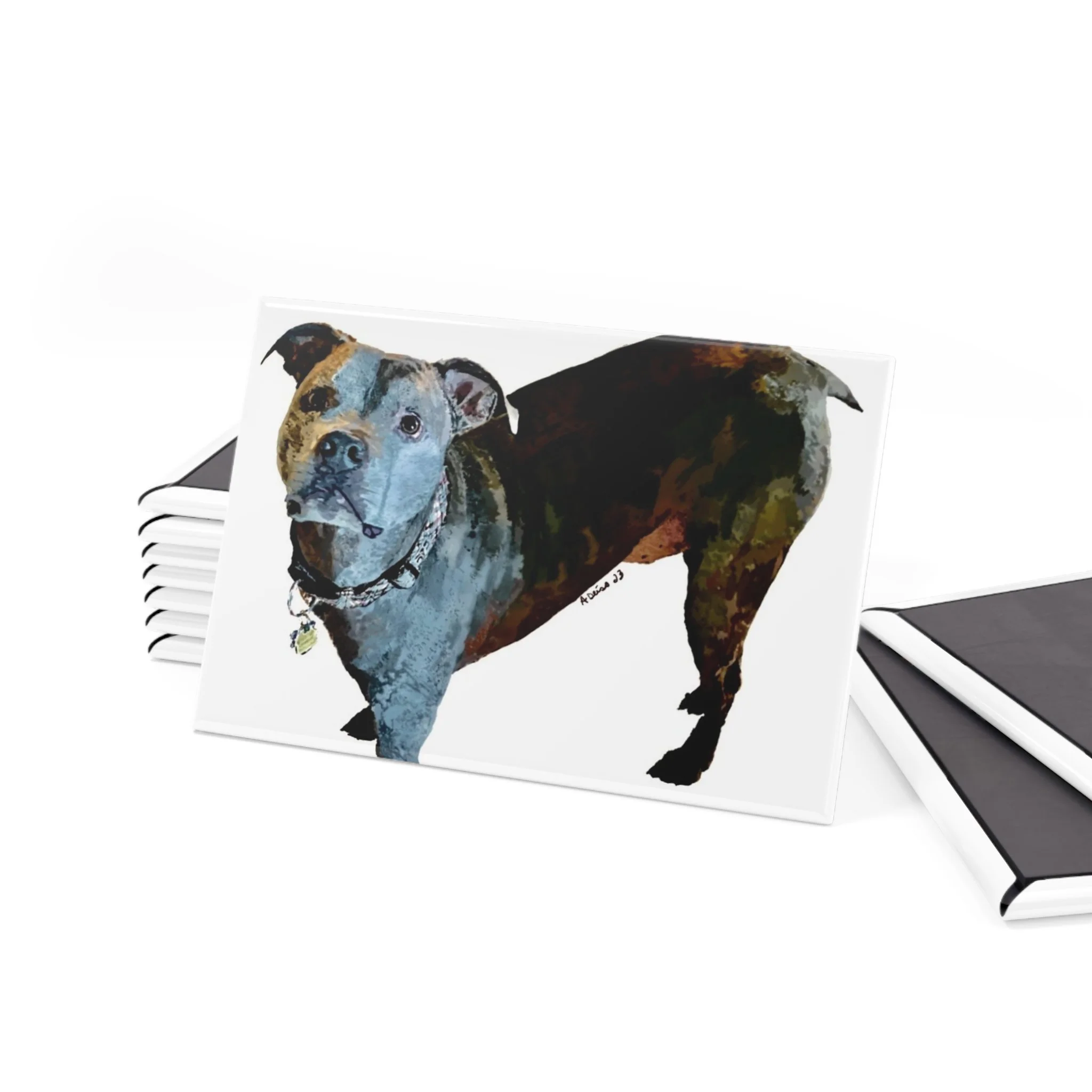 Pit Bull "Diesel" Aluminum Magnet, Rectangle-Single or Set