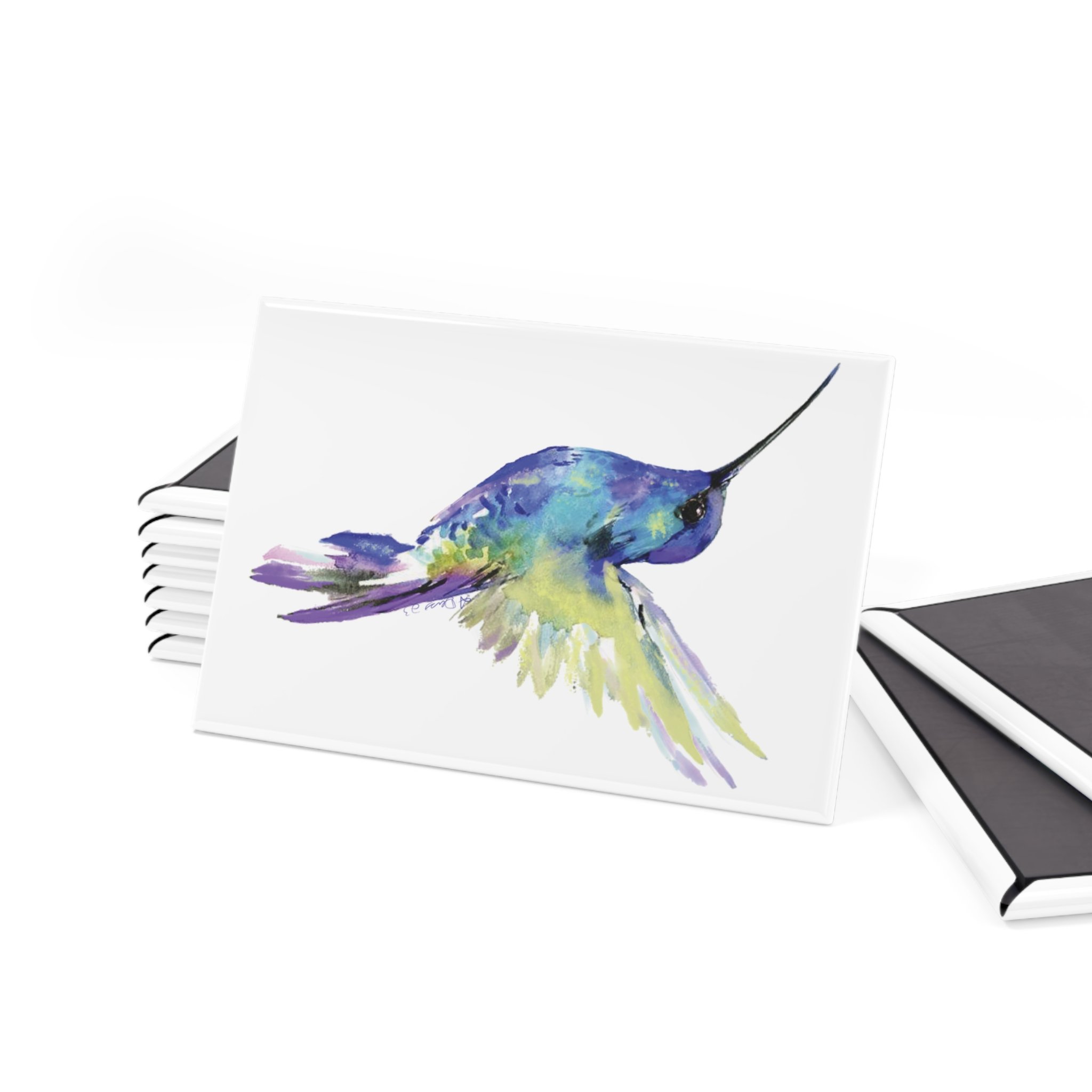 Hummingbird "Flossie" Aluminum Magnet, Rectangle-Single or Set