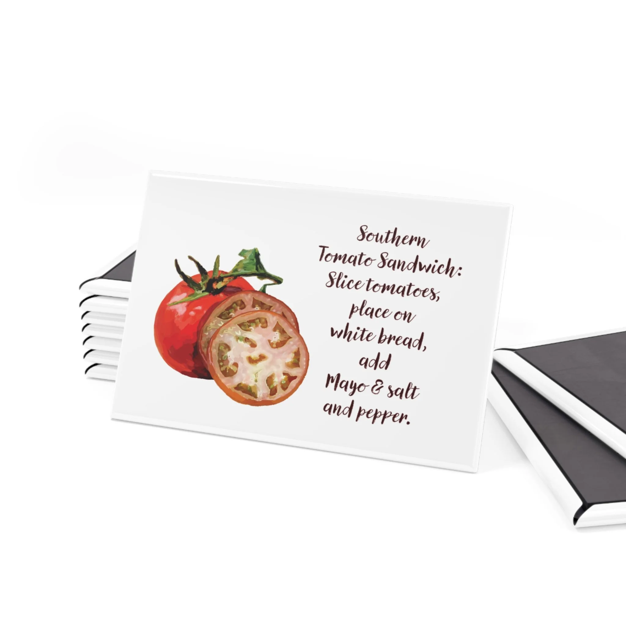 Southern Tomato Sandwich Recipe Aluminum Magnet - Rectangle- Single or Set