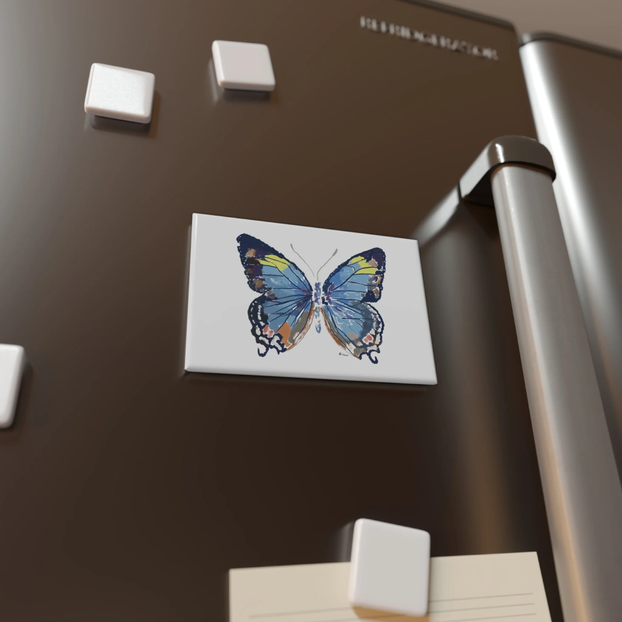 Butterfly Aluminum Magnet, Rectangle-Single or Set