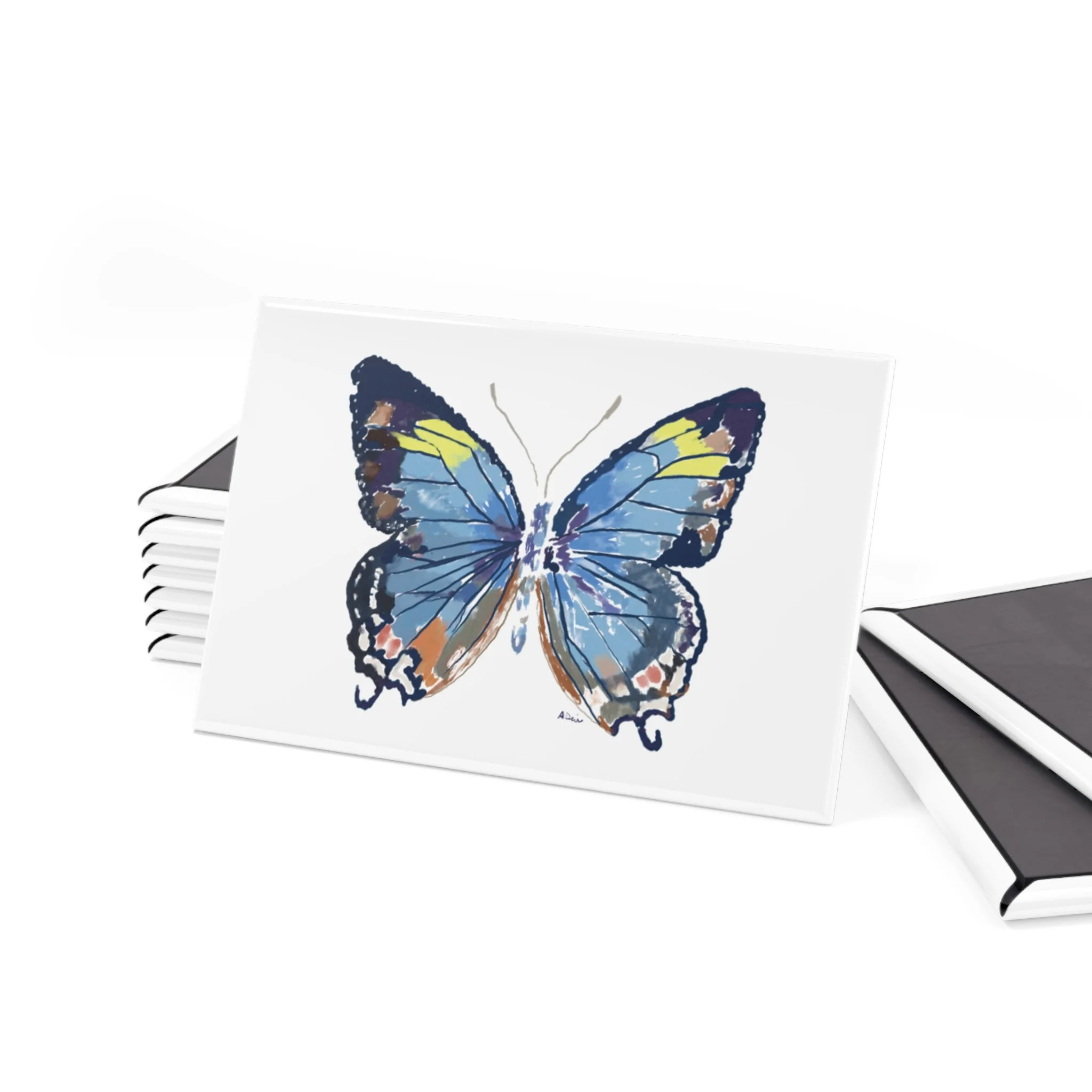 Butterfly Aluminum Magnet, Rectangle-Single or Set